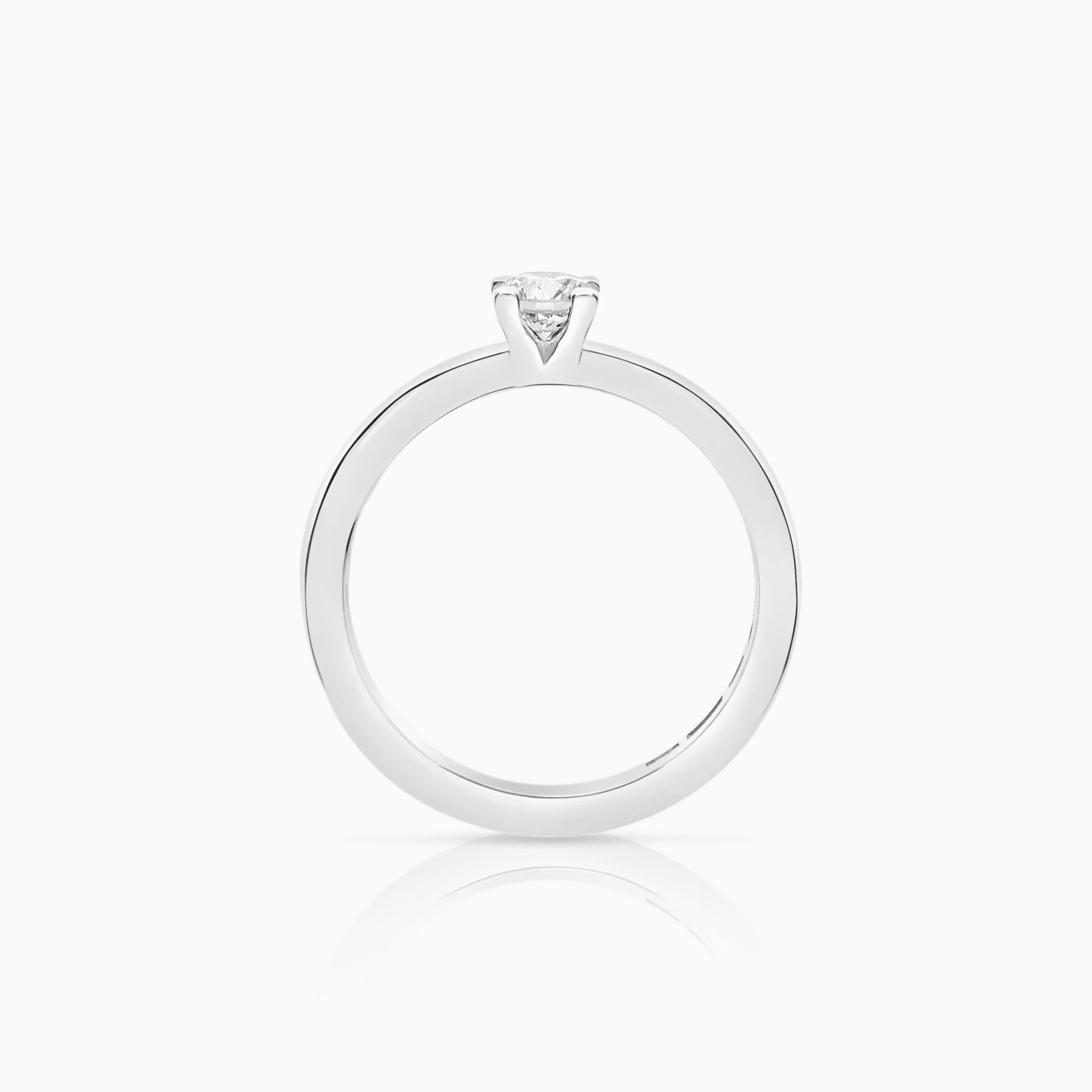 Solitaire ring 0.30ct 18K white gold - Image 2