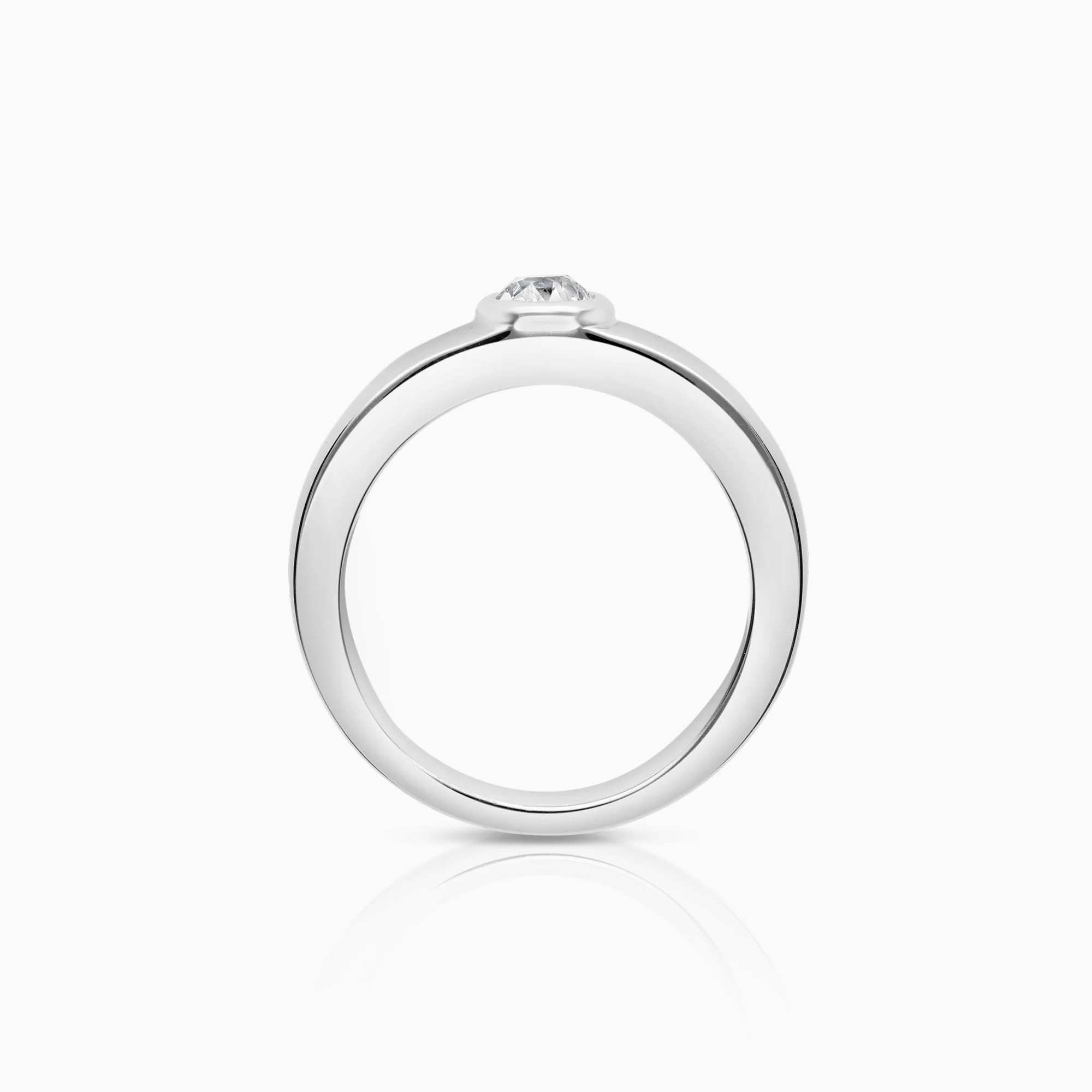 Solitaire Ring 0.32ct 18K White Gold - Image 2