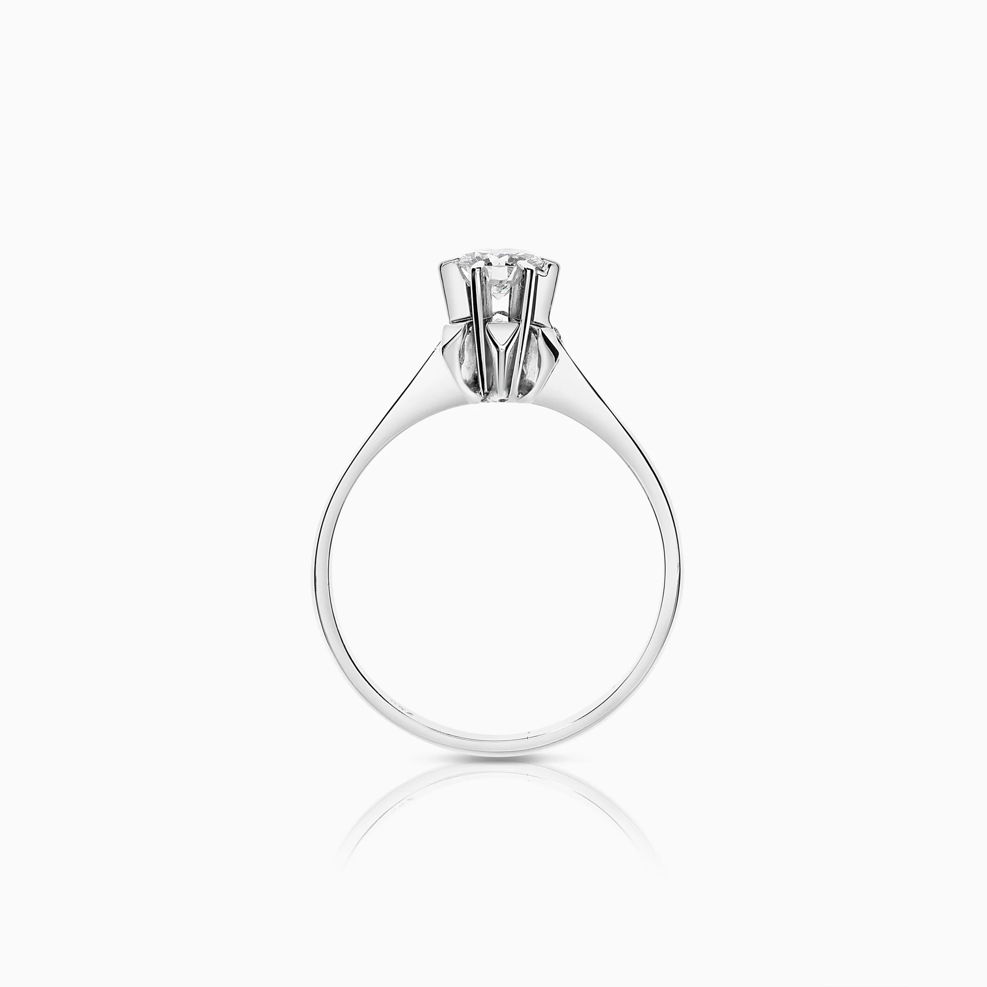 Solitaire ring 0.36ct 18K white gold - Image 2