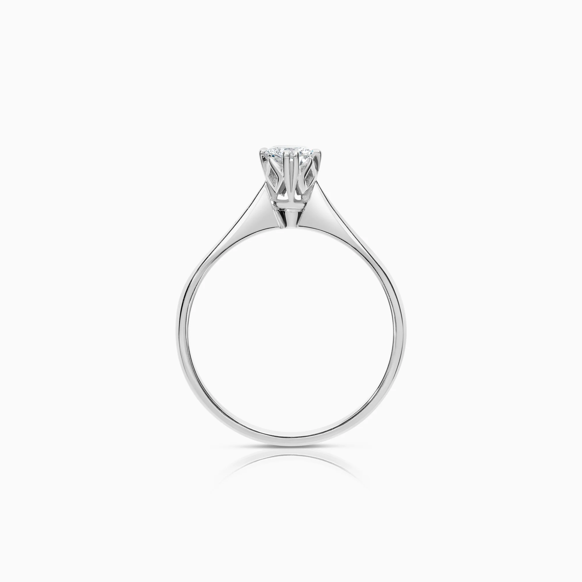Solitaire ring 0.36ct 18K white gold - Image 2