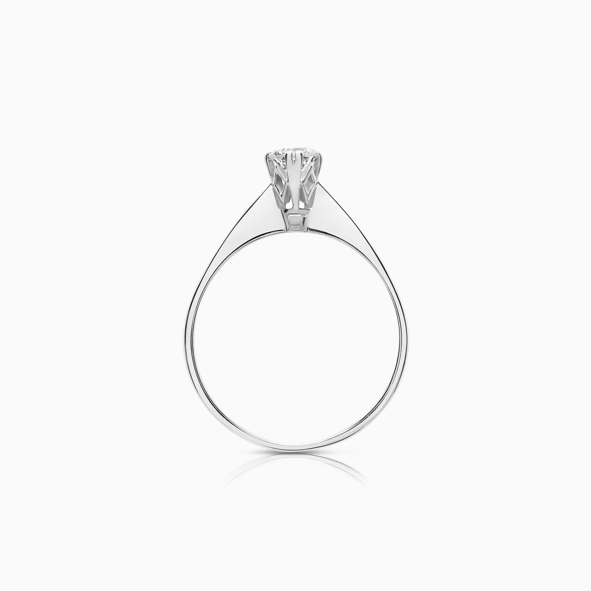 Solitaire ring 0.36ct 18K white gold - Image 2