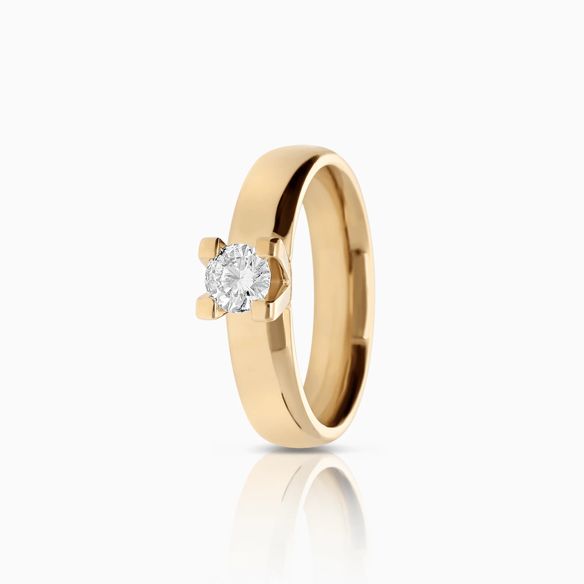 Solitaire ring 0.37ct 18K gold