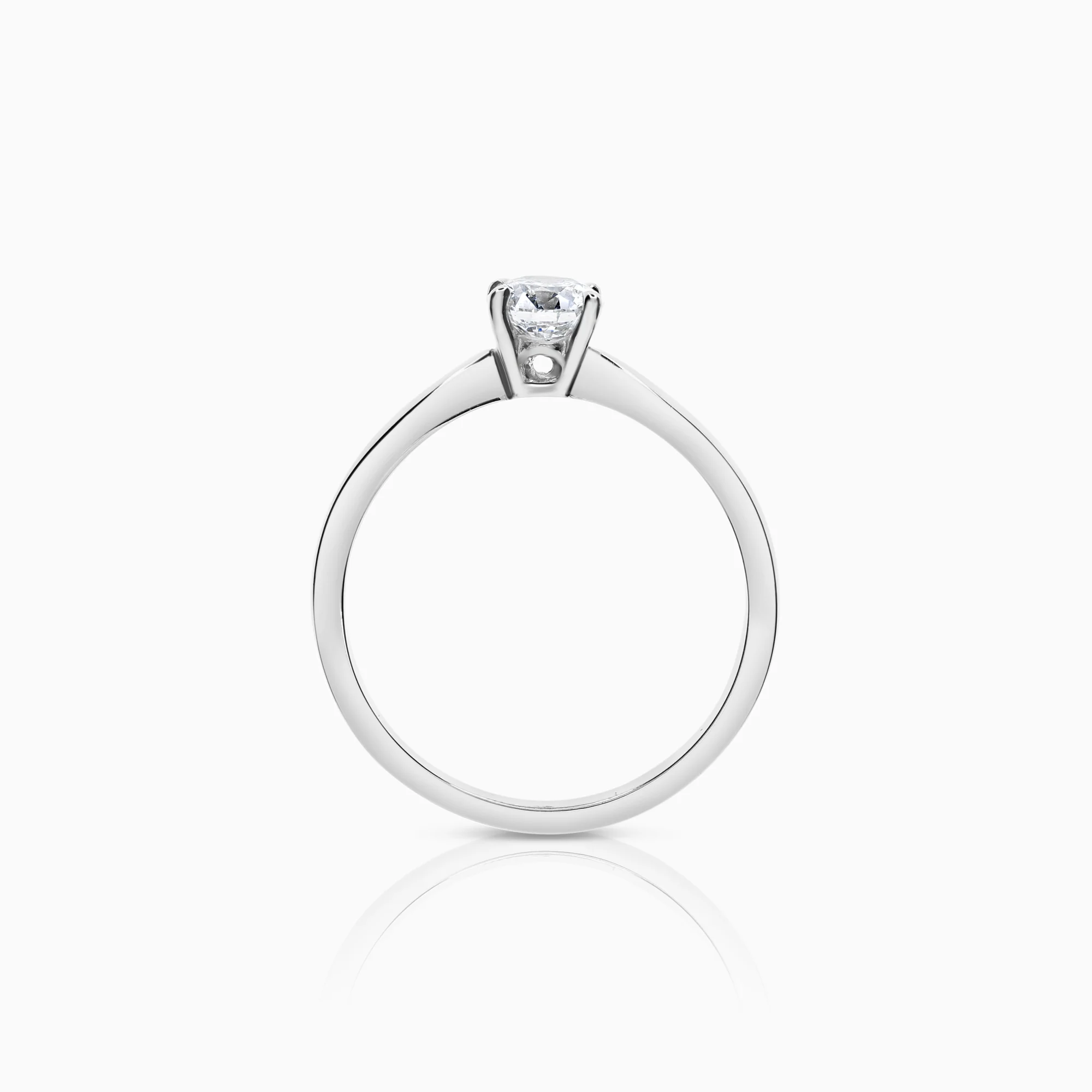 Solitaire ring 0.37ct 18K white gold - Image 2