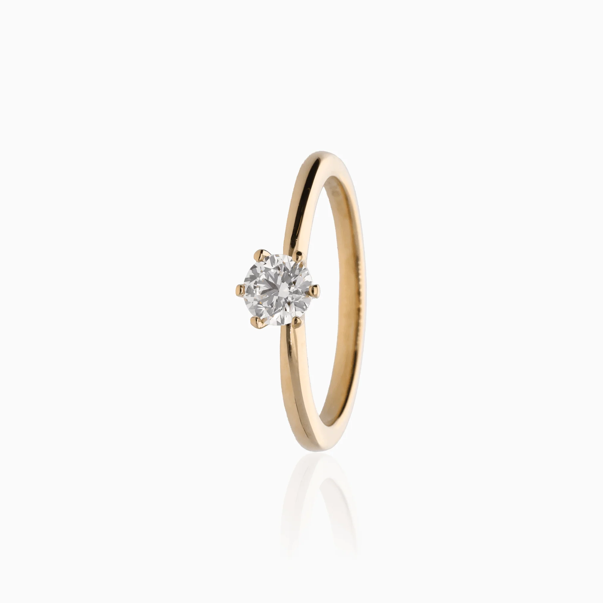 Solitaire ring 0.40ct 18K gold