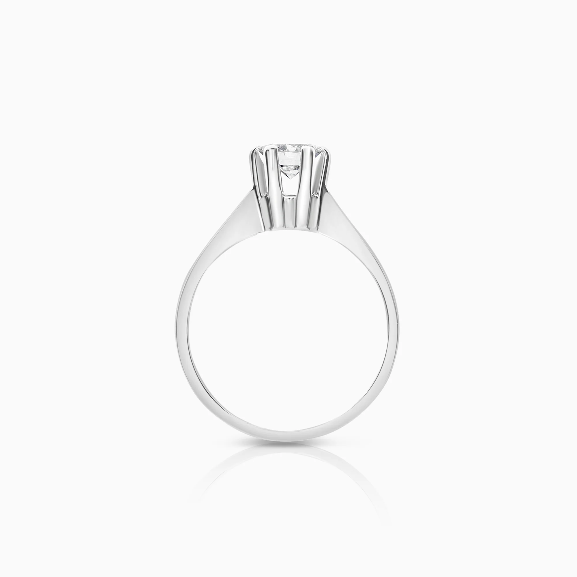 Solitaire ring 0.40ct 18K white gold - Image 2
