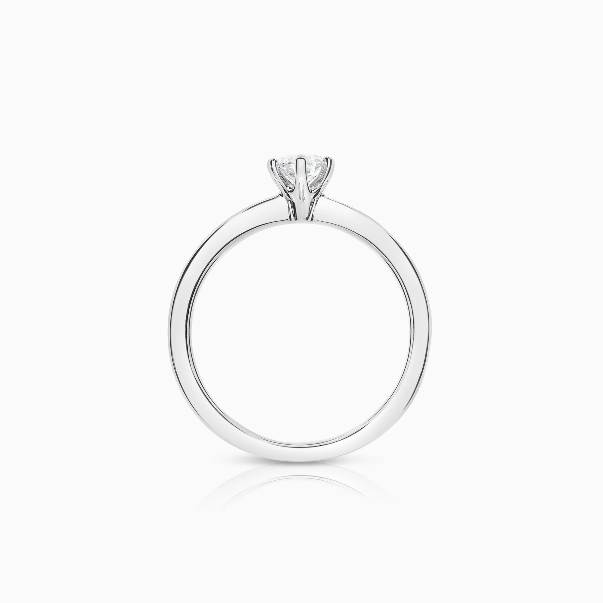 Solitaire ring 0.40ct 18K white gold - Image 2