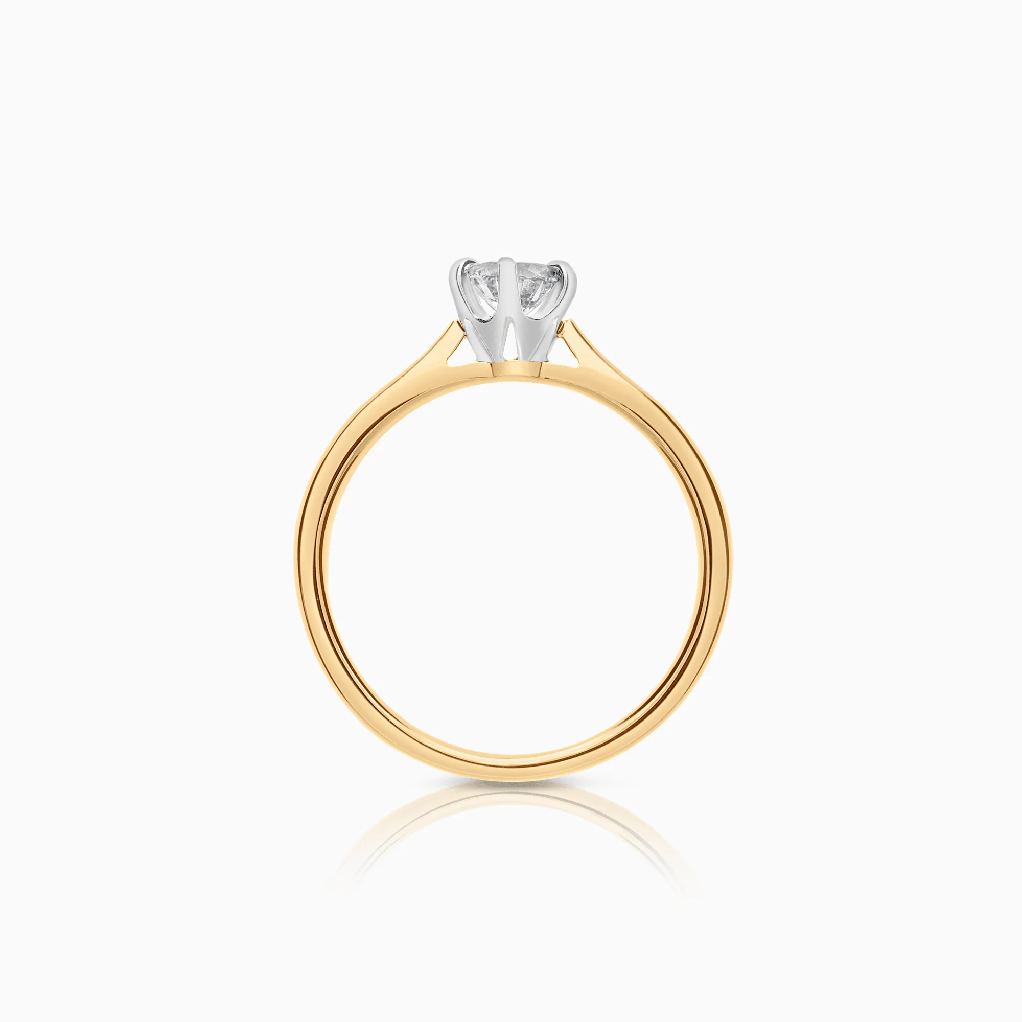 Solitaire ring 0.41ct 18K yellow gold GIA certificate - Image 2