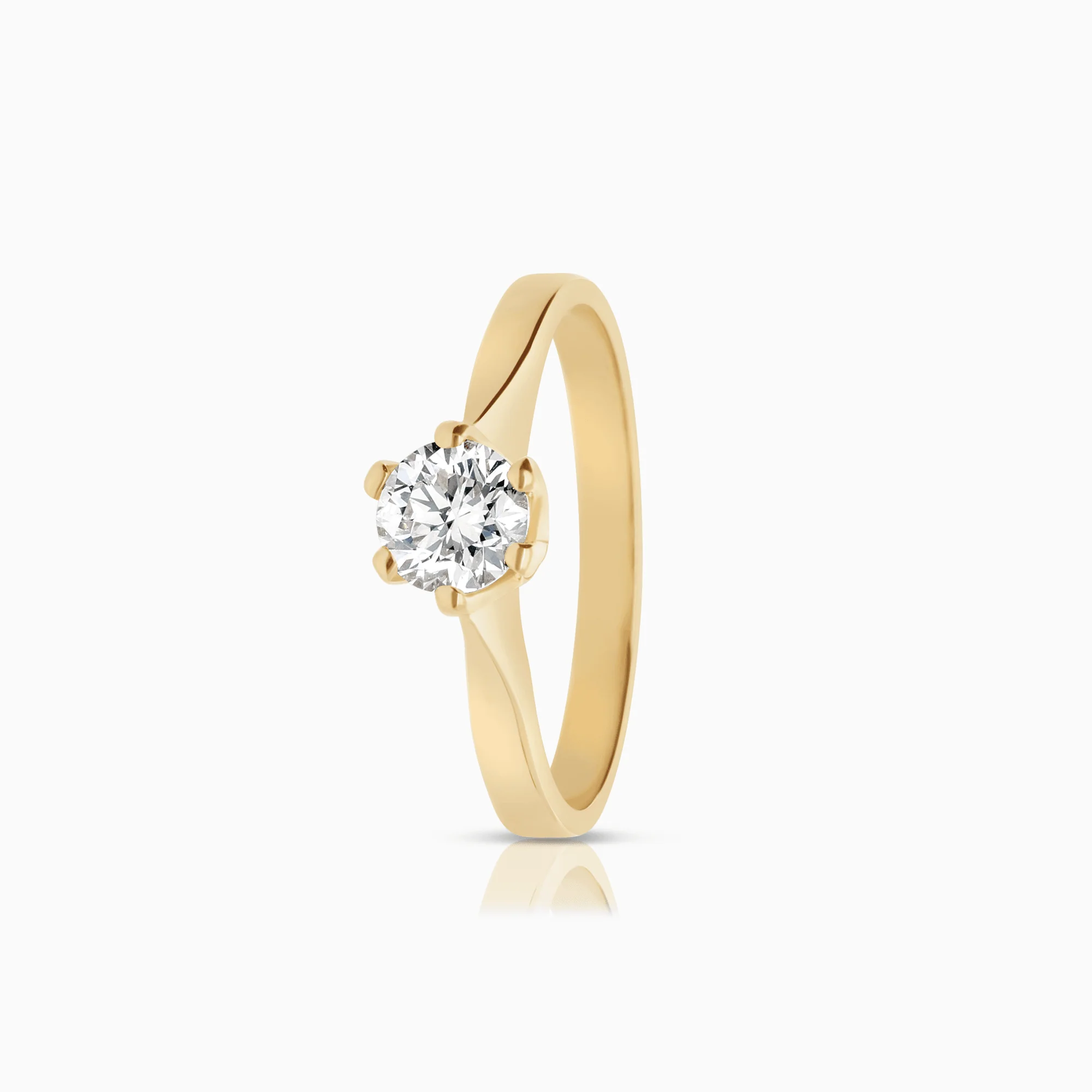Solitaire ring 0.45ct 18K gold