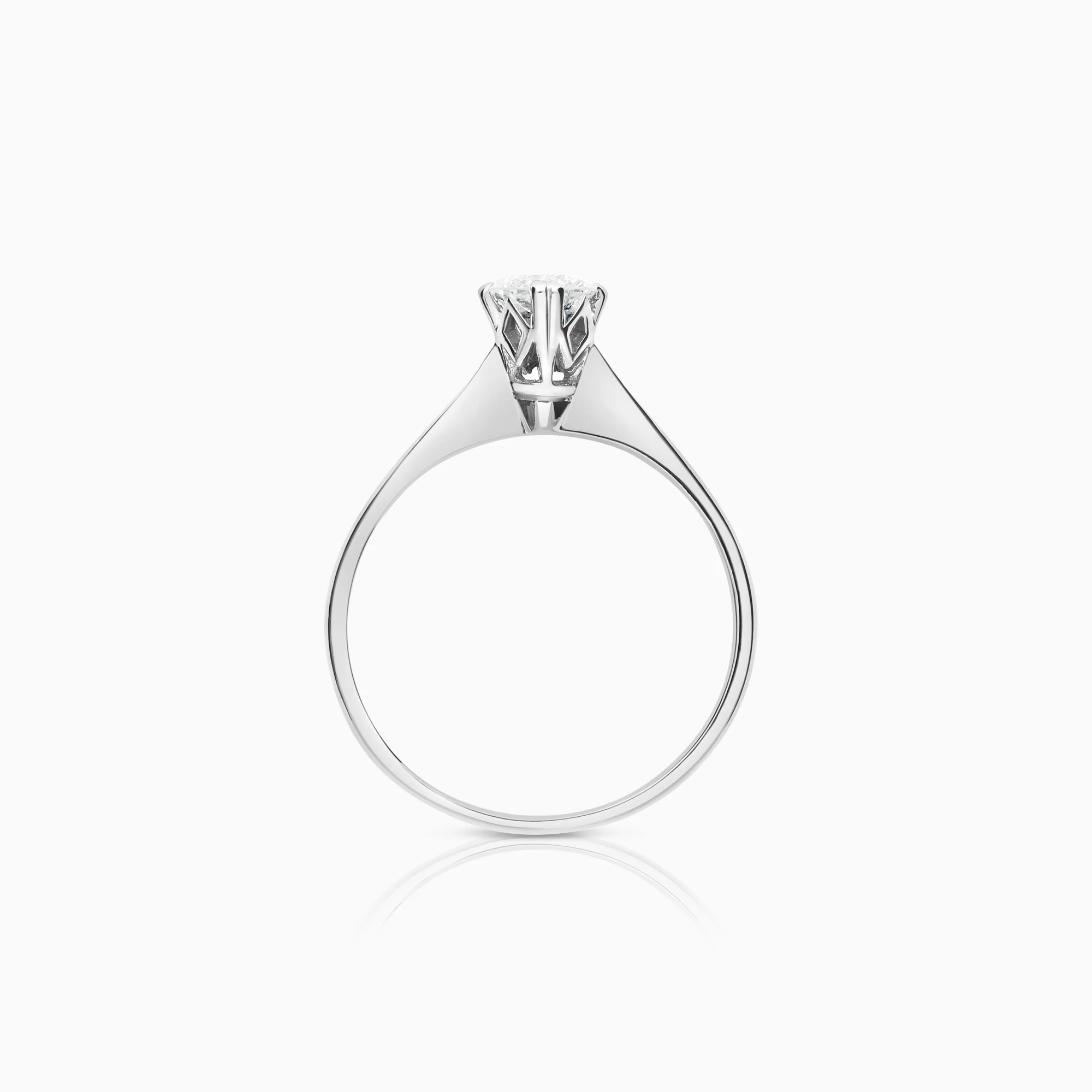 Solitaire ring 0.46ct 18K white gold - Image 2