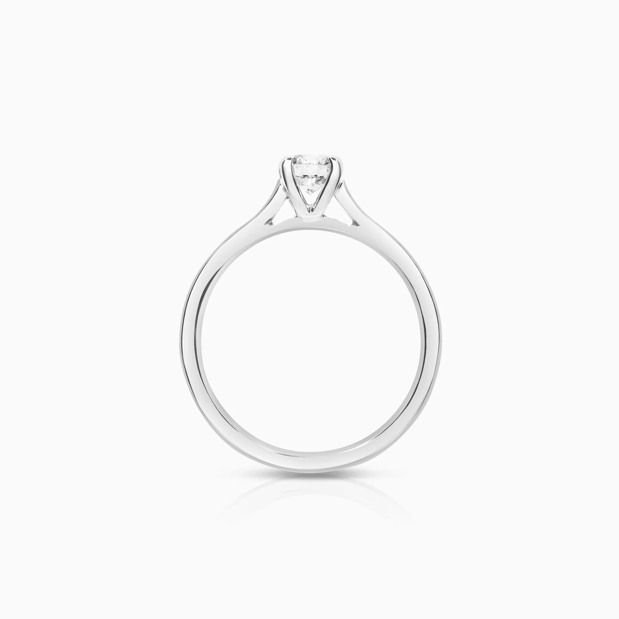 Solitaire Ring 0.46ct 18K White Gold GIA Certificate - Image 2