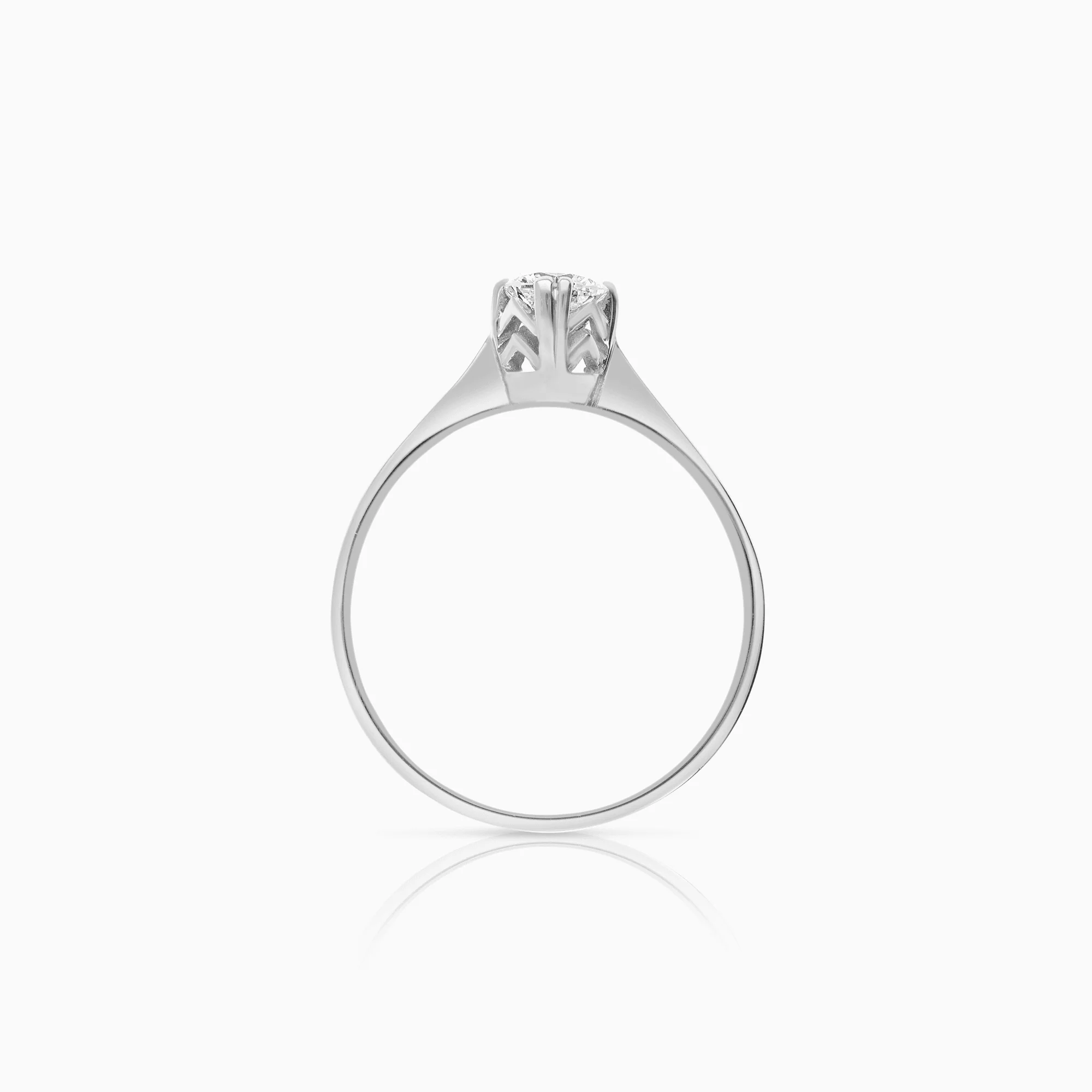 Solitaire ring 0.48ct 18K white gold - Image 2