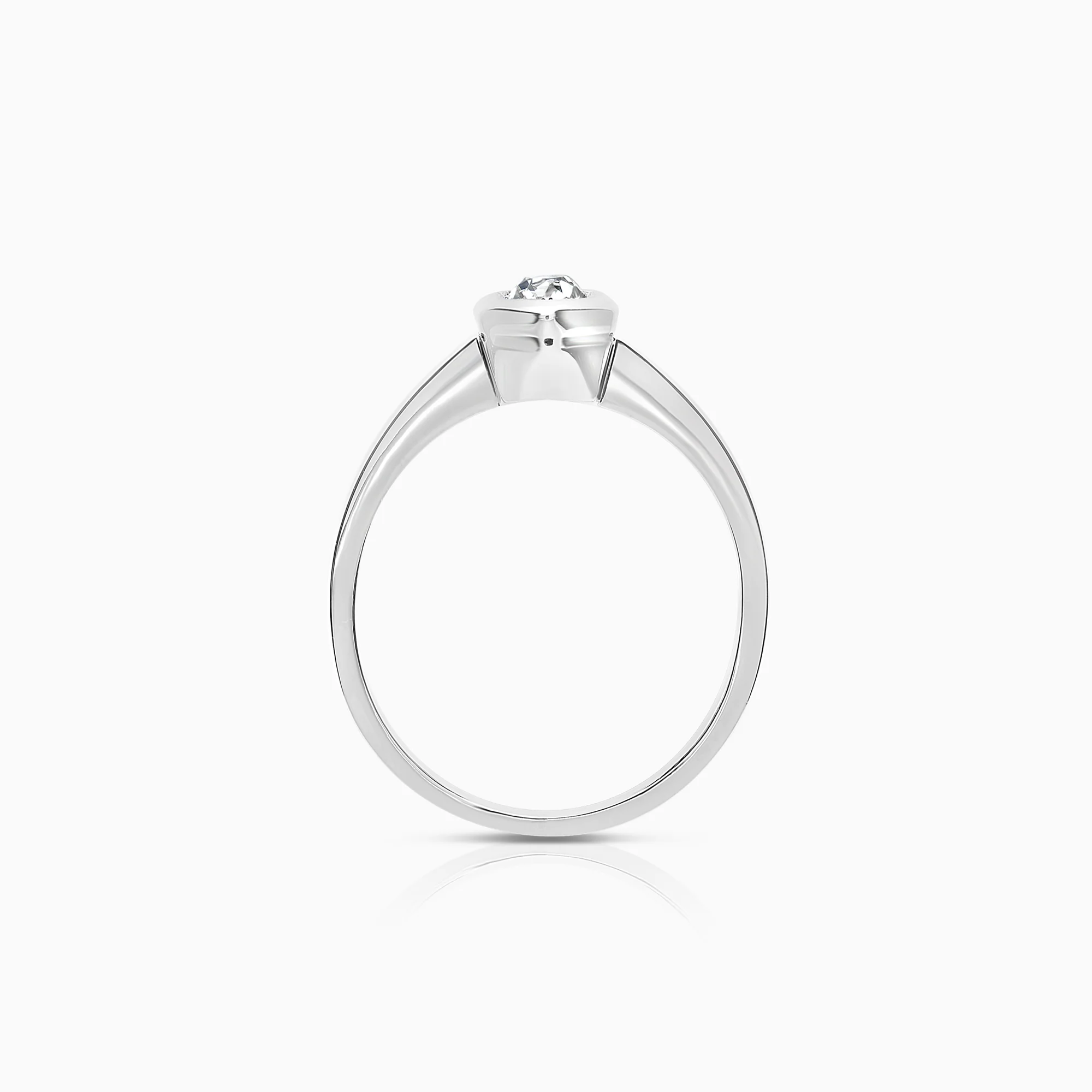 Solitaire ring 0.40ct 14K white gold - Image 2