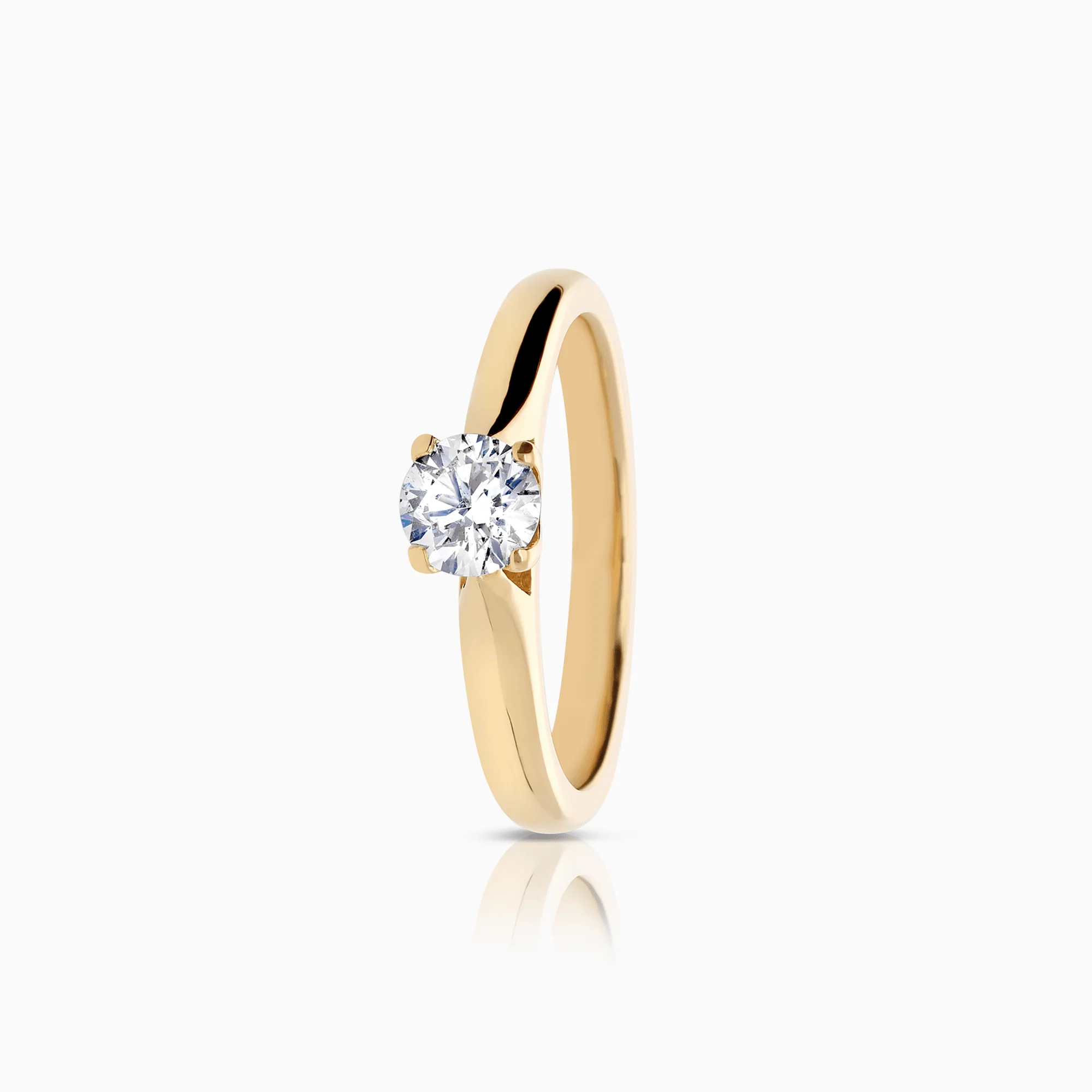 Solitaire ring 0.50ct 18K gold