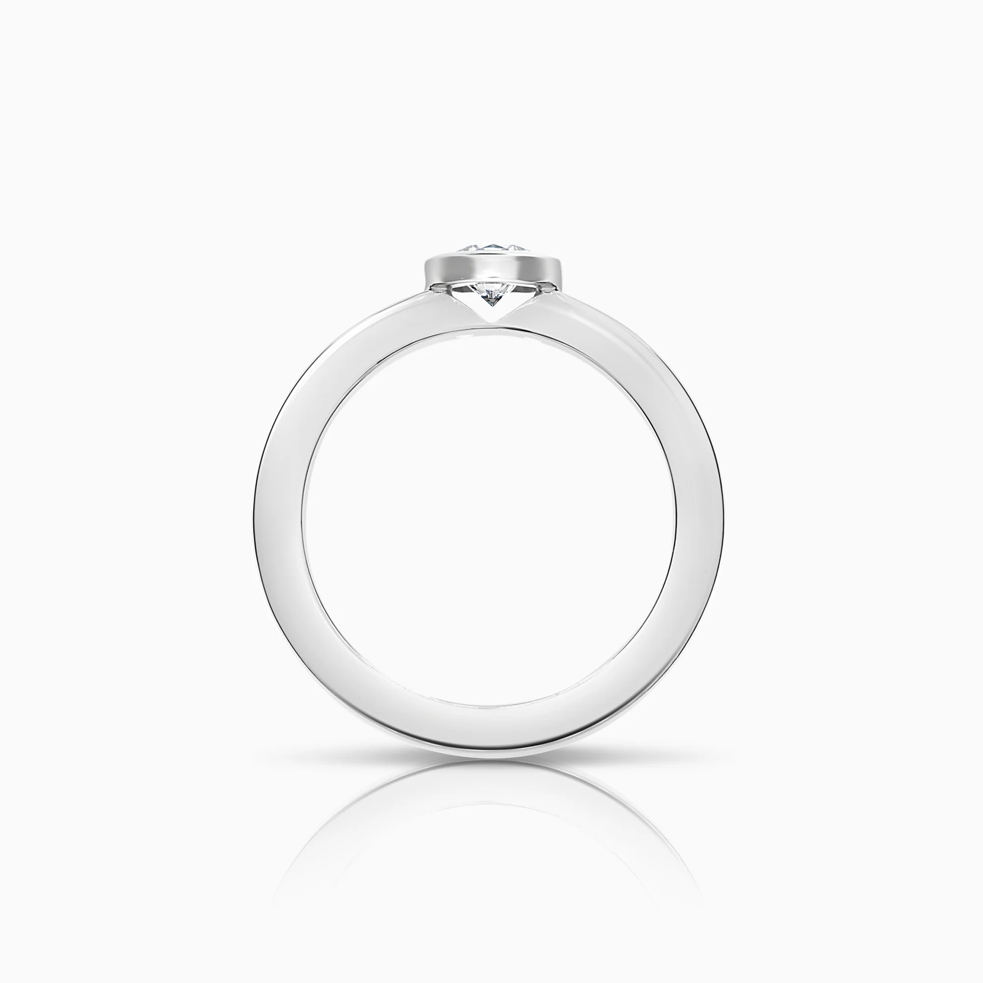 Solitaire ring 0.50ct 18K white gold - Image 2