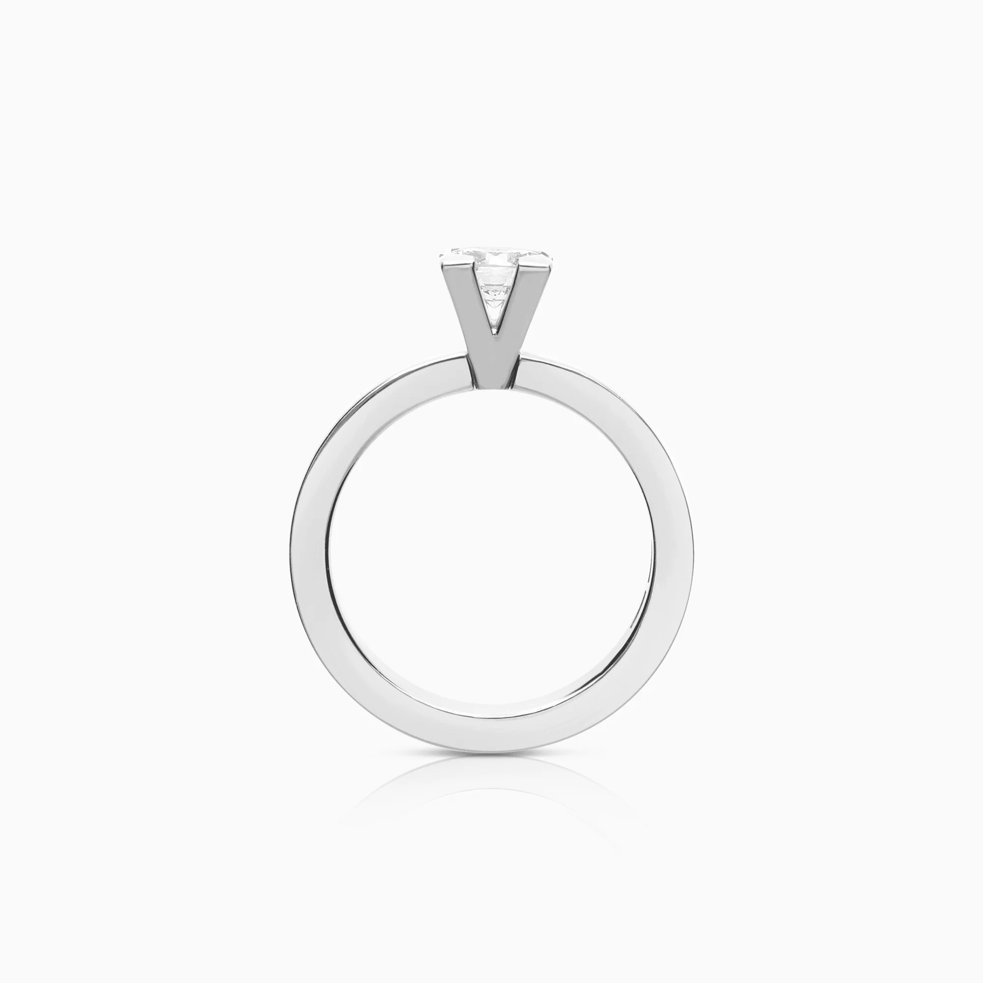 Solitaire ring 0.50ct 18K white gold - Image 2
