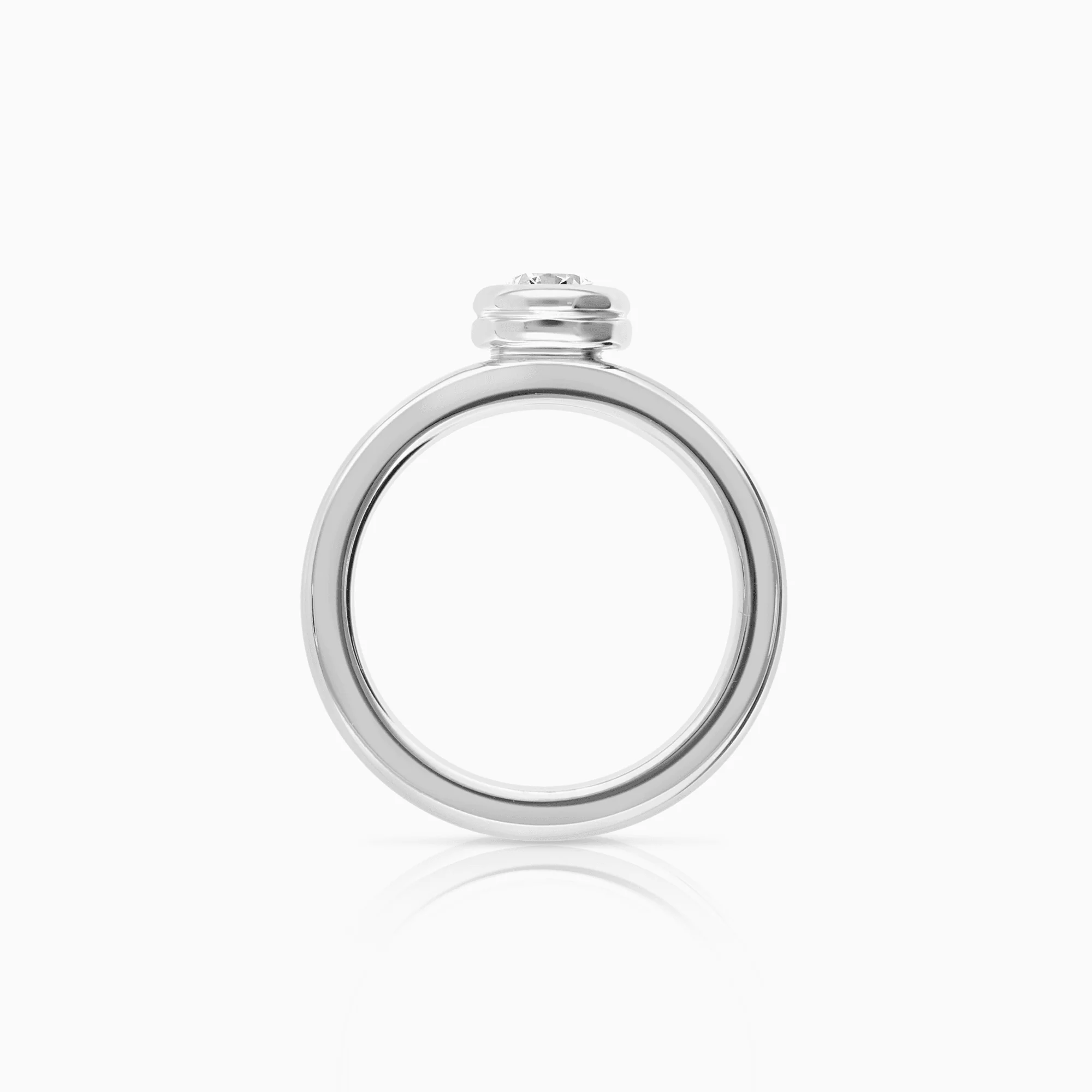 Solitaire ring 0.50ct 18K white gold - Image 2