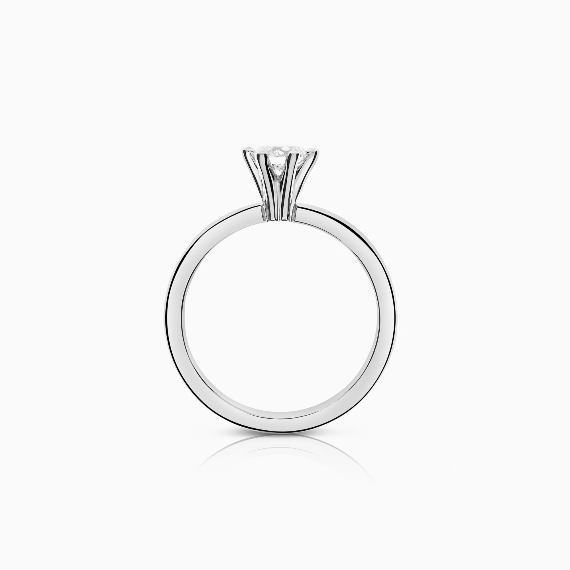 Solitaire ring 0.50ct 18K white gold - Image 2