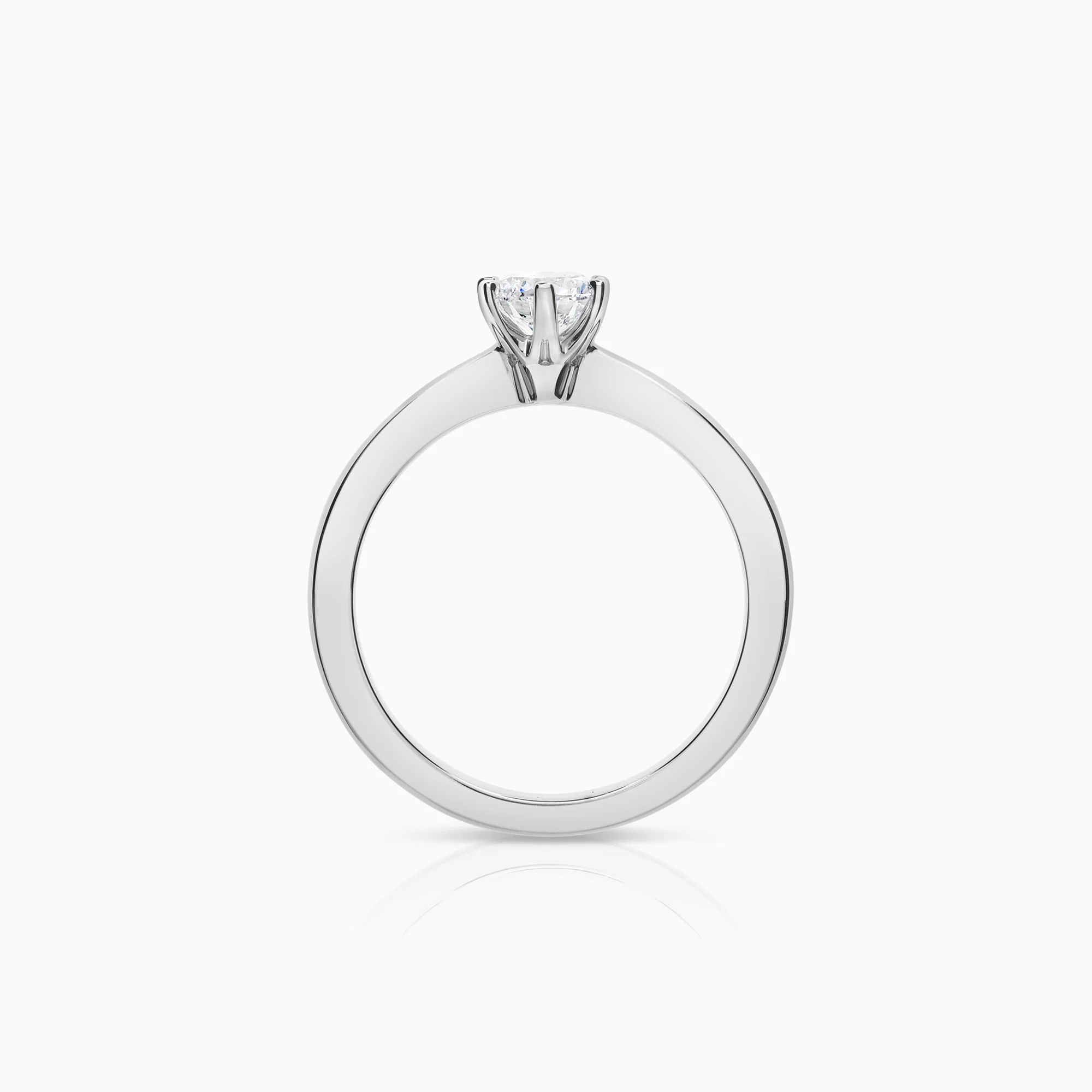 Solitaire ring 0.50ct 18K white gold - Image 2