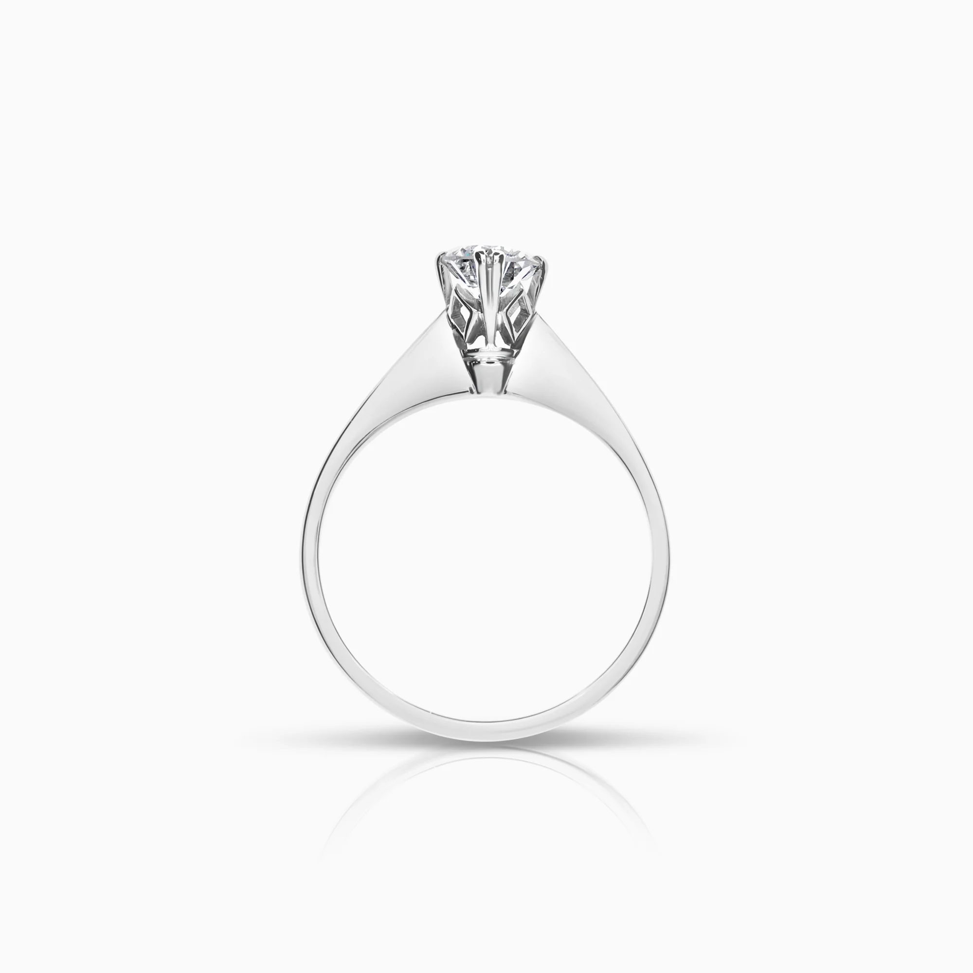 Solitaire ring 0.50ct 18K white gold - Image 2