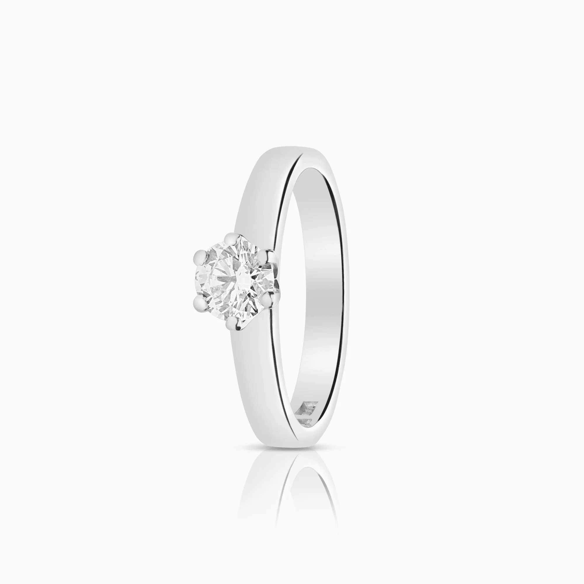 Solitaire ring 0.50ct 18K white gold GIA certificate