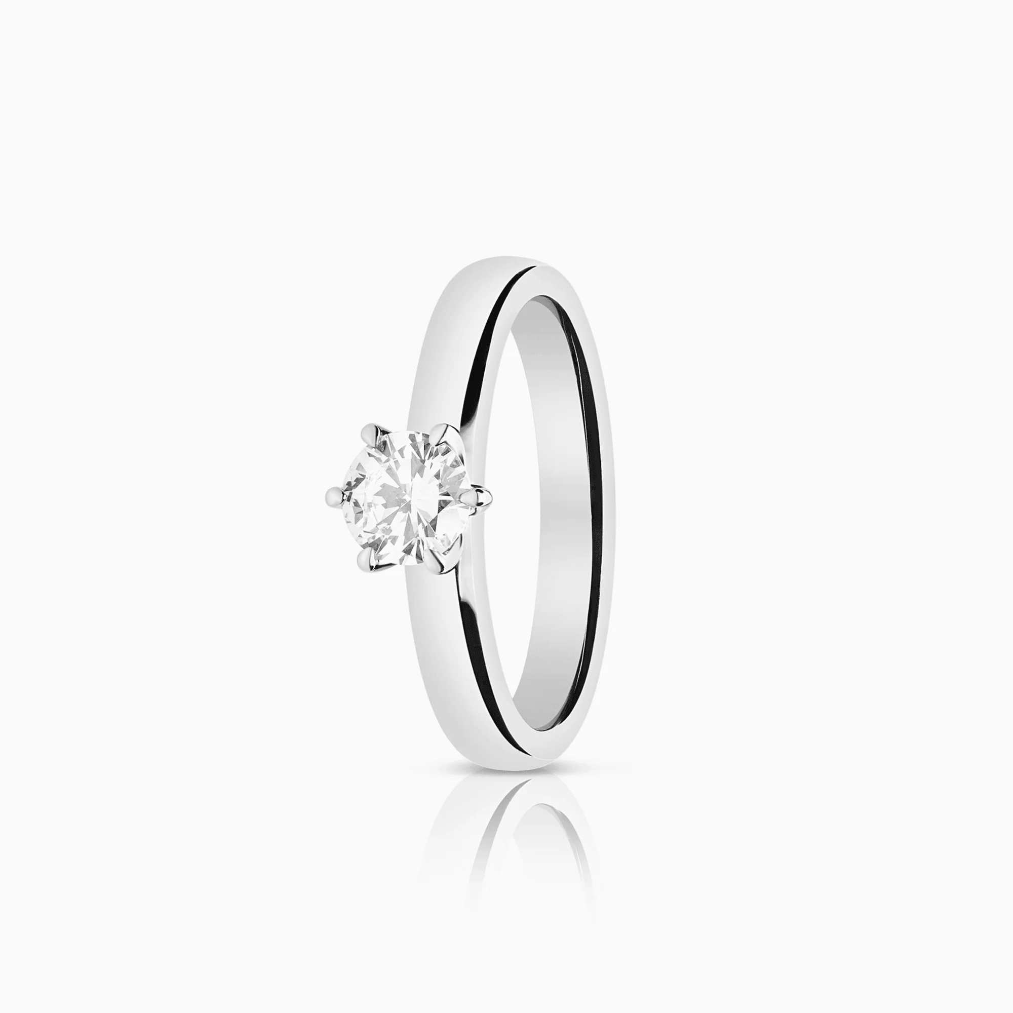 Solitaire ring 0.50ct 18K white gold GIA certificate
