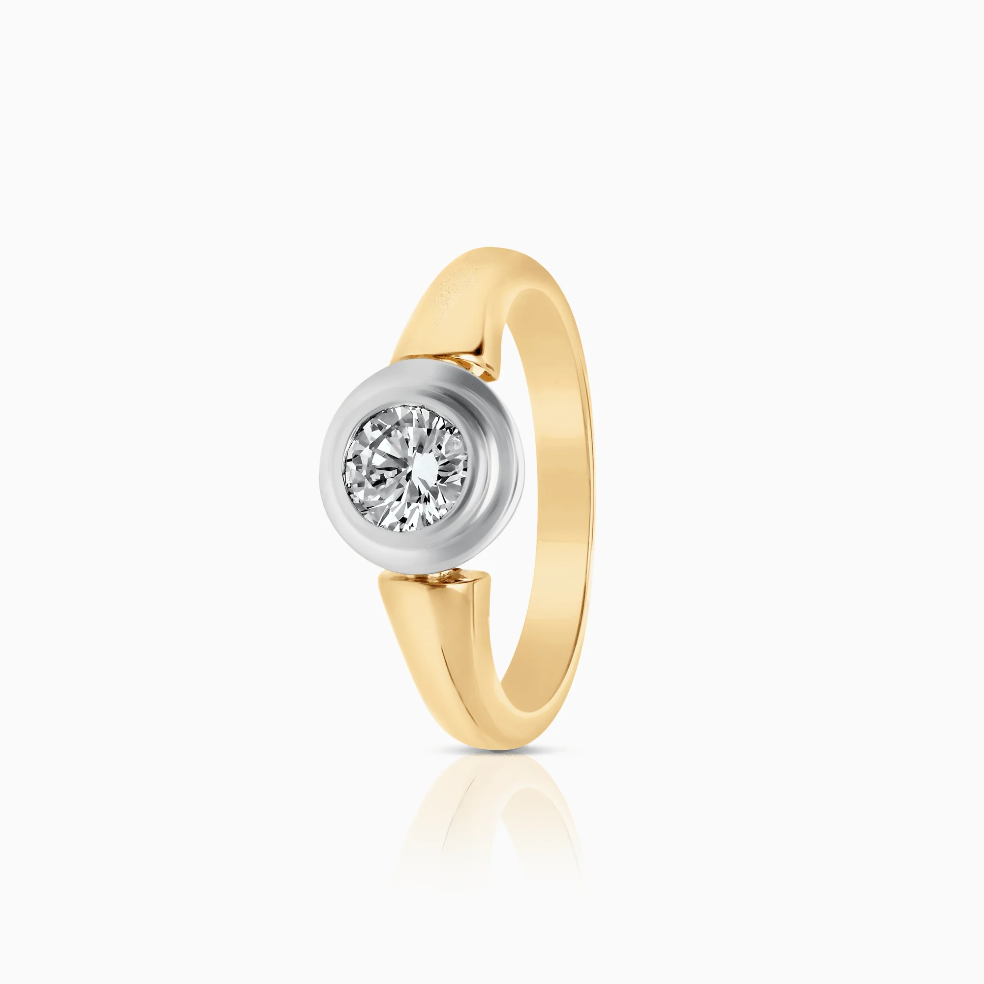 Solitaire Ring 0.57ct 18K Yellow Gold