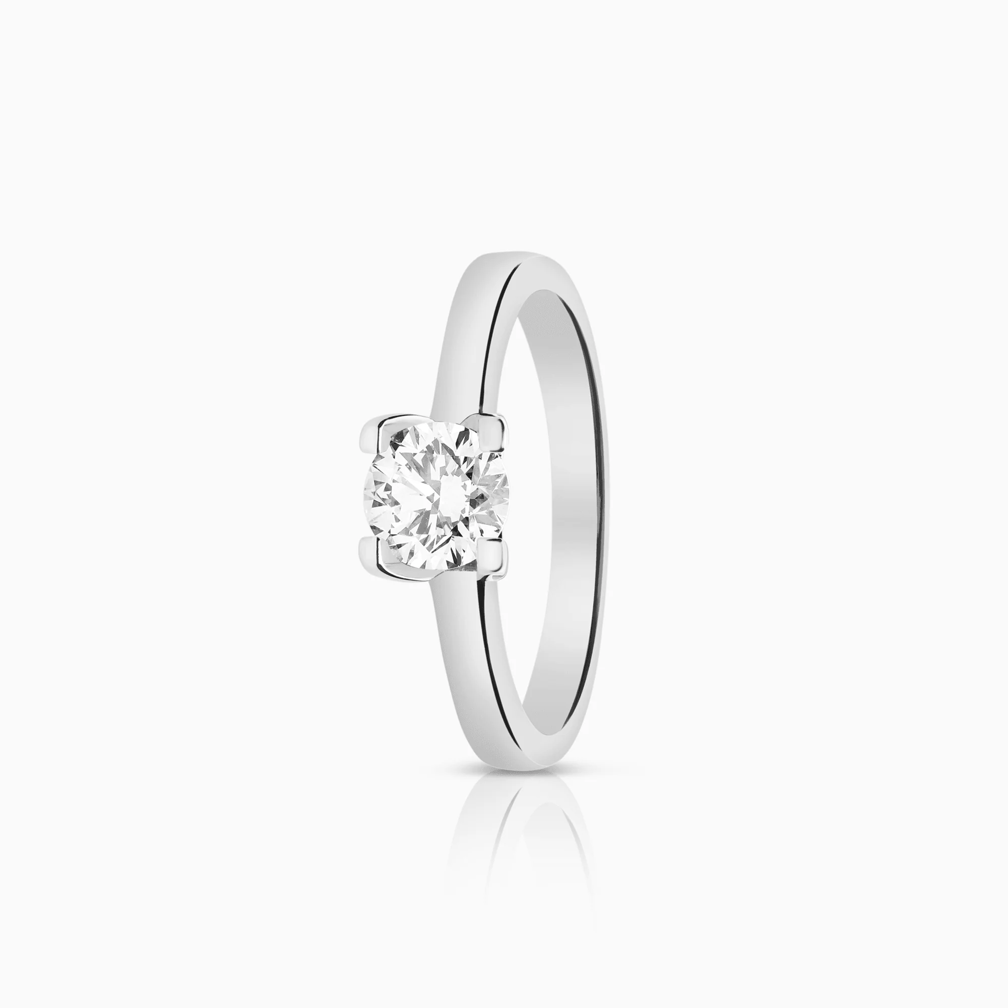 Solitaire ring 0.60ct 18K white gold GIA certificate