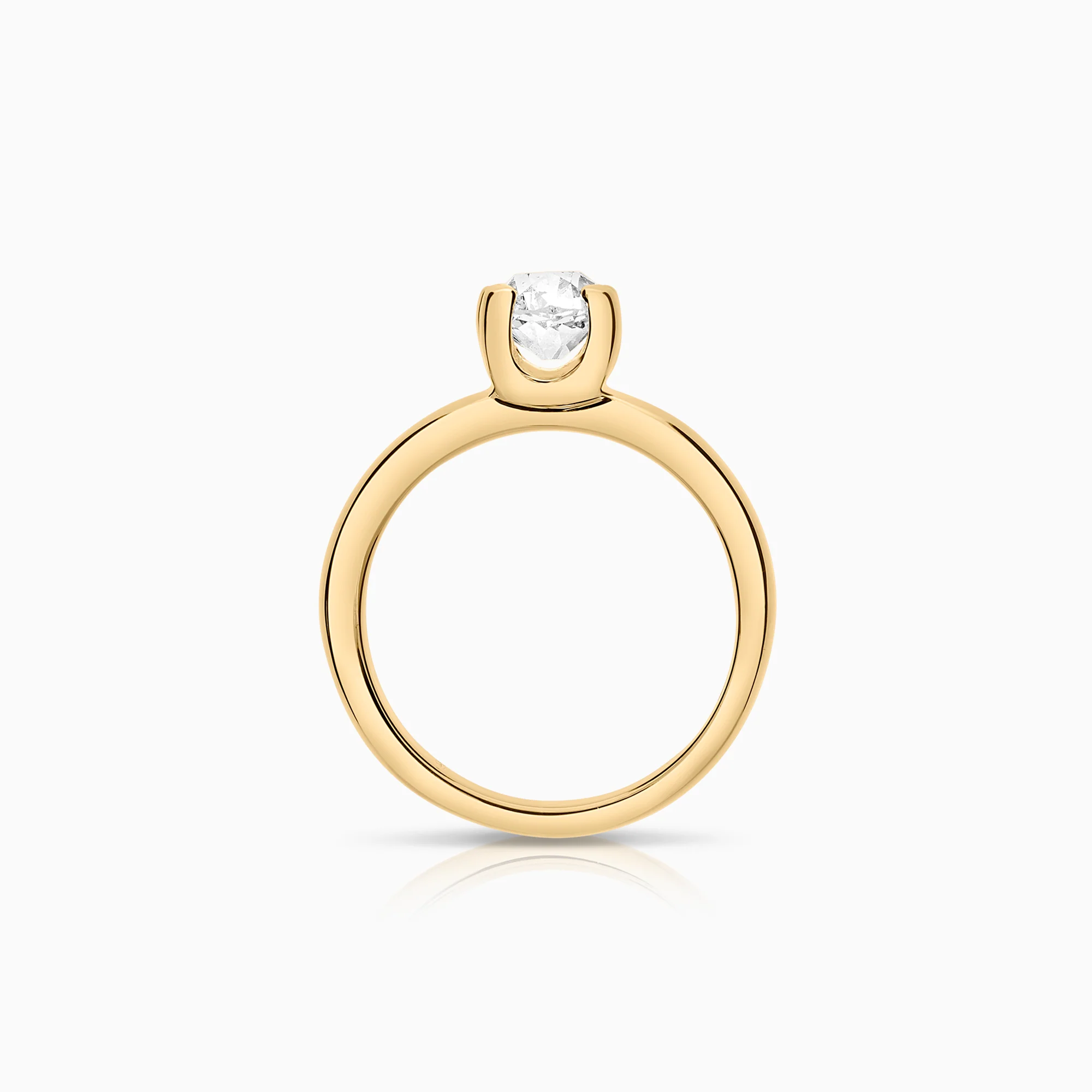 Solitaire ring 0.70ct 18K gold - Image 2