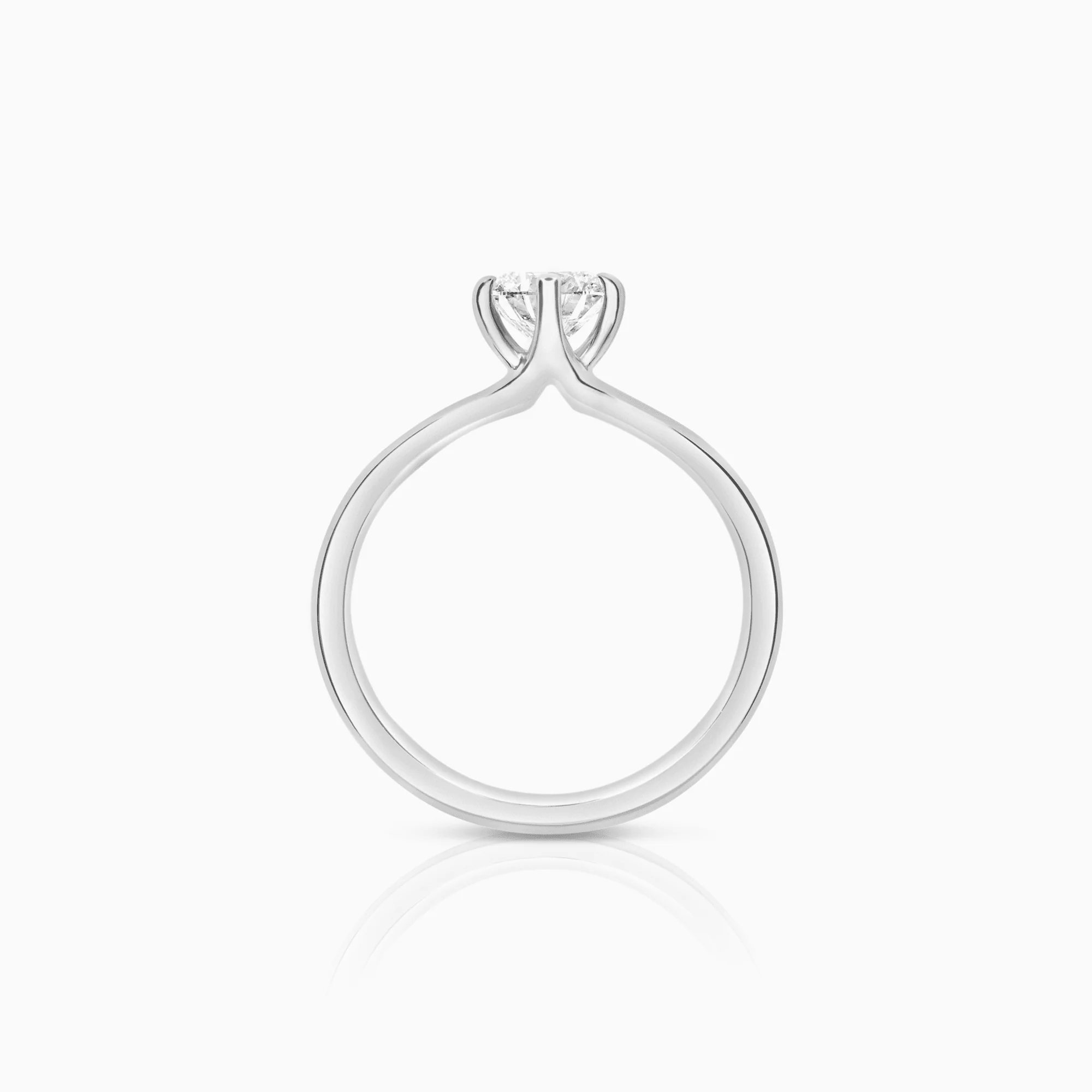 Solitaire ring 0.72ct 14K white gold GIA certified - Image 2