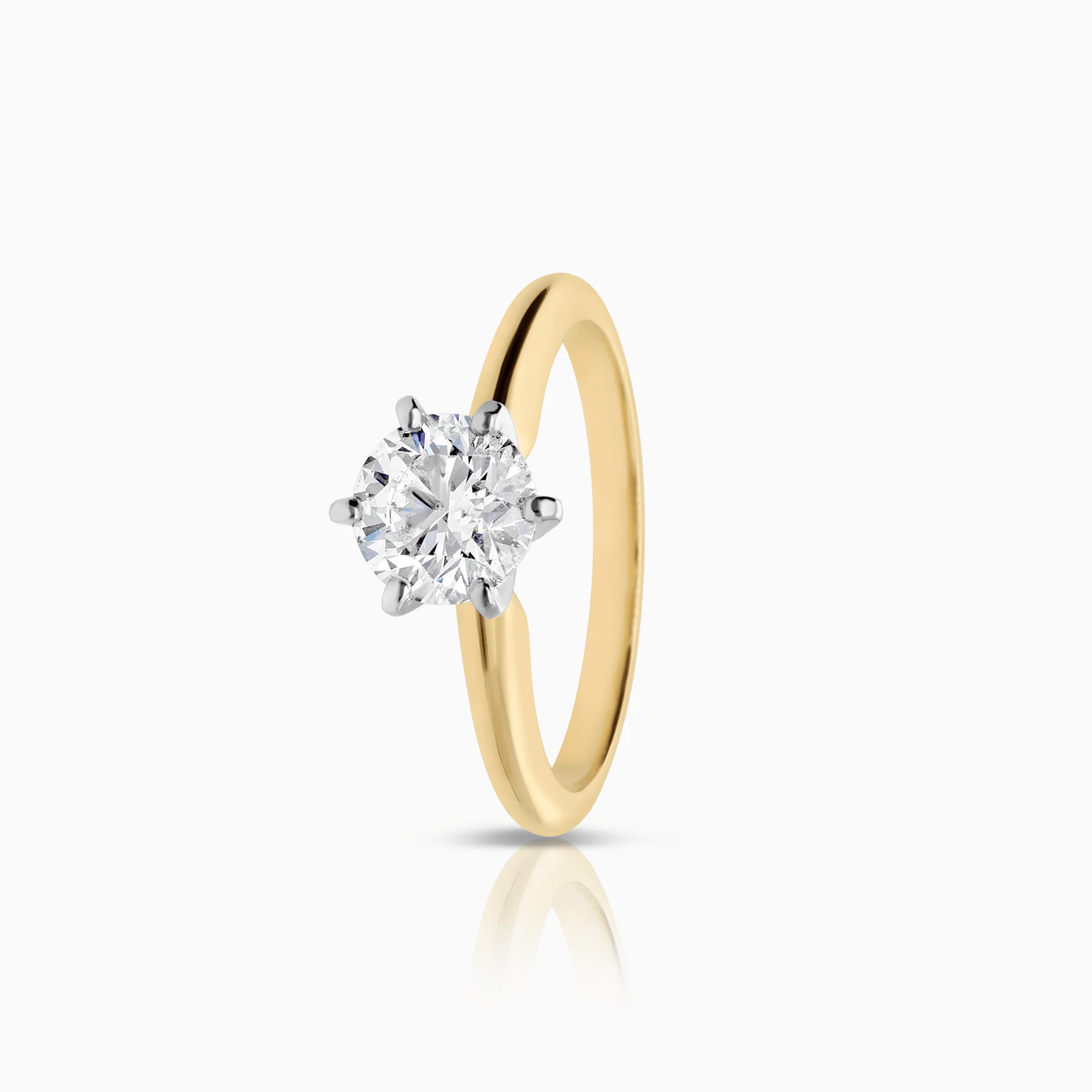 Solitaire ring 0.81ct 18K gold