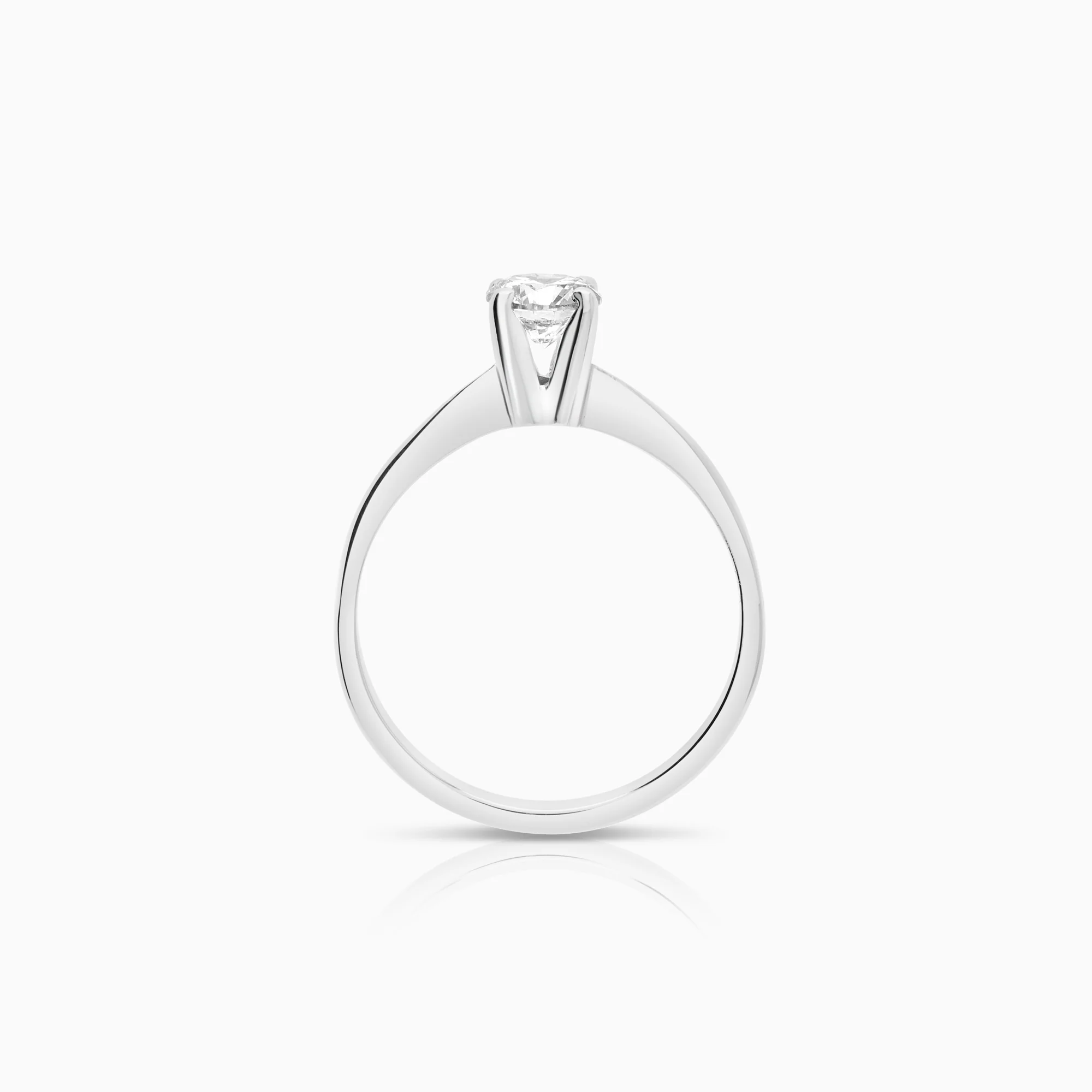 Solitaire ring 0.90ct 18K white gold - Image 3