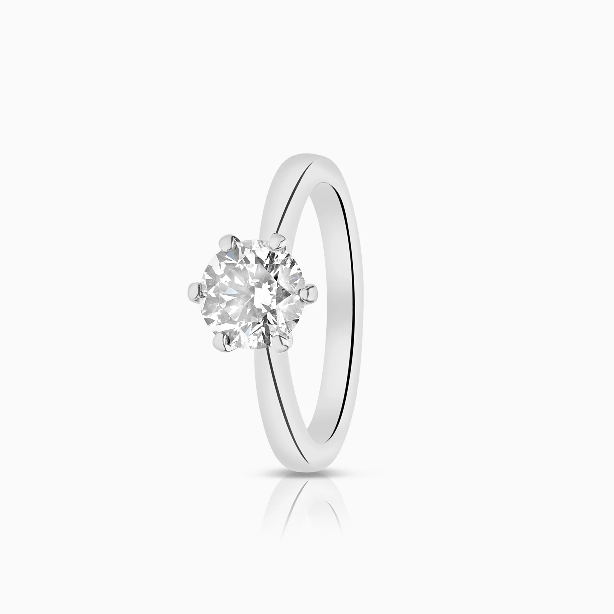 Solitaire ring 1.00ct 18K white gold