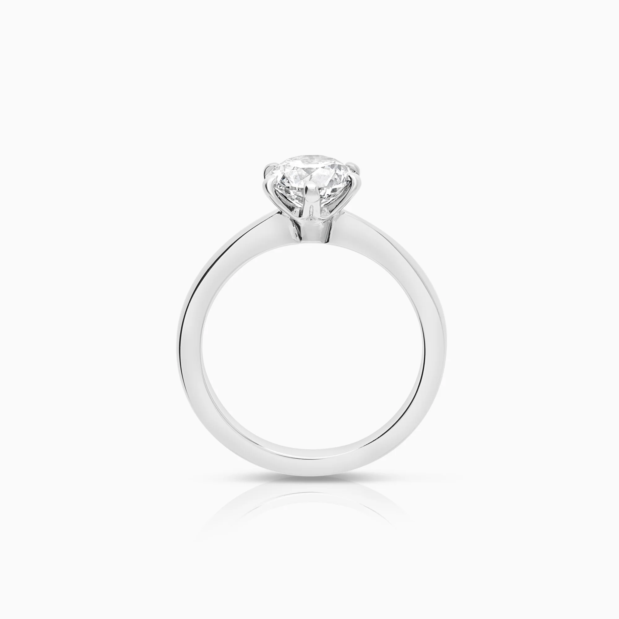 Solitaire ring 1.00ct 18K white gold - Image 2