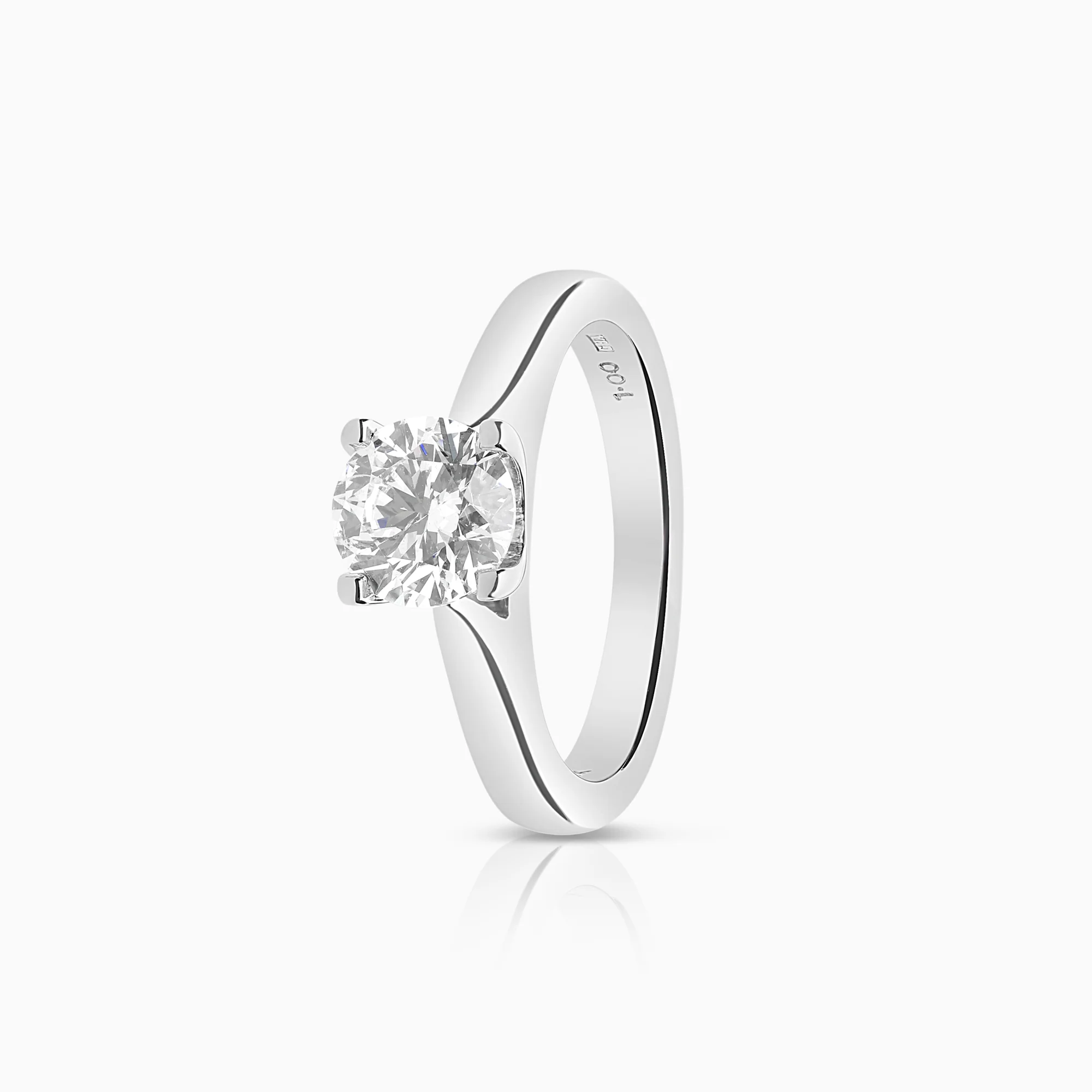 Solitaire ring 1.00ct 18K white gold