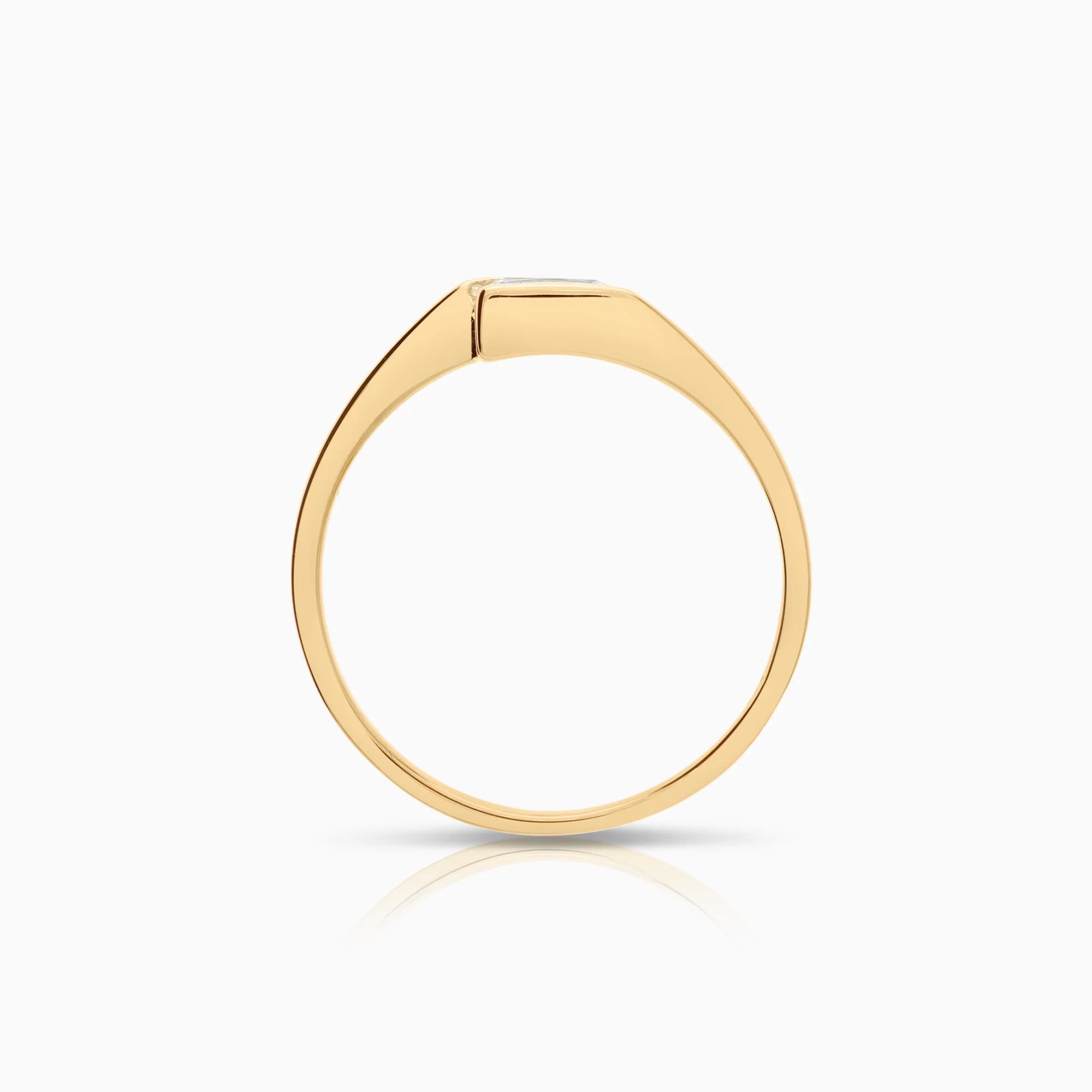 Solitaire ring 1.54g 18K gold - Image 2