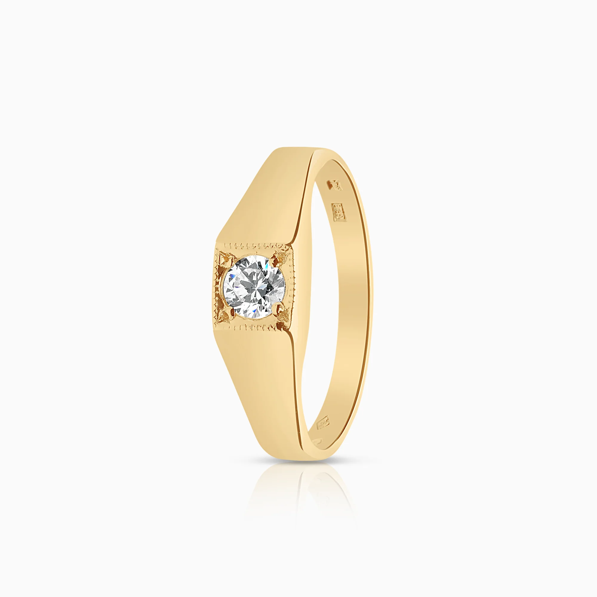 Solitaire ring 1.60g 18K gold