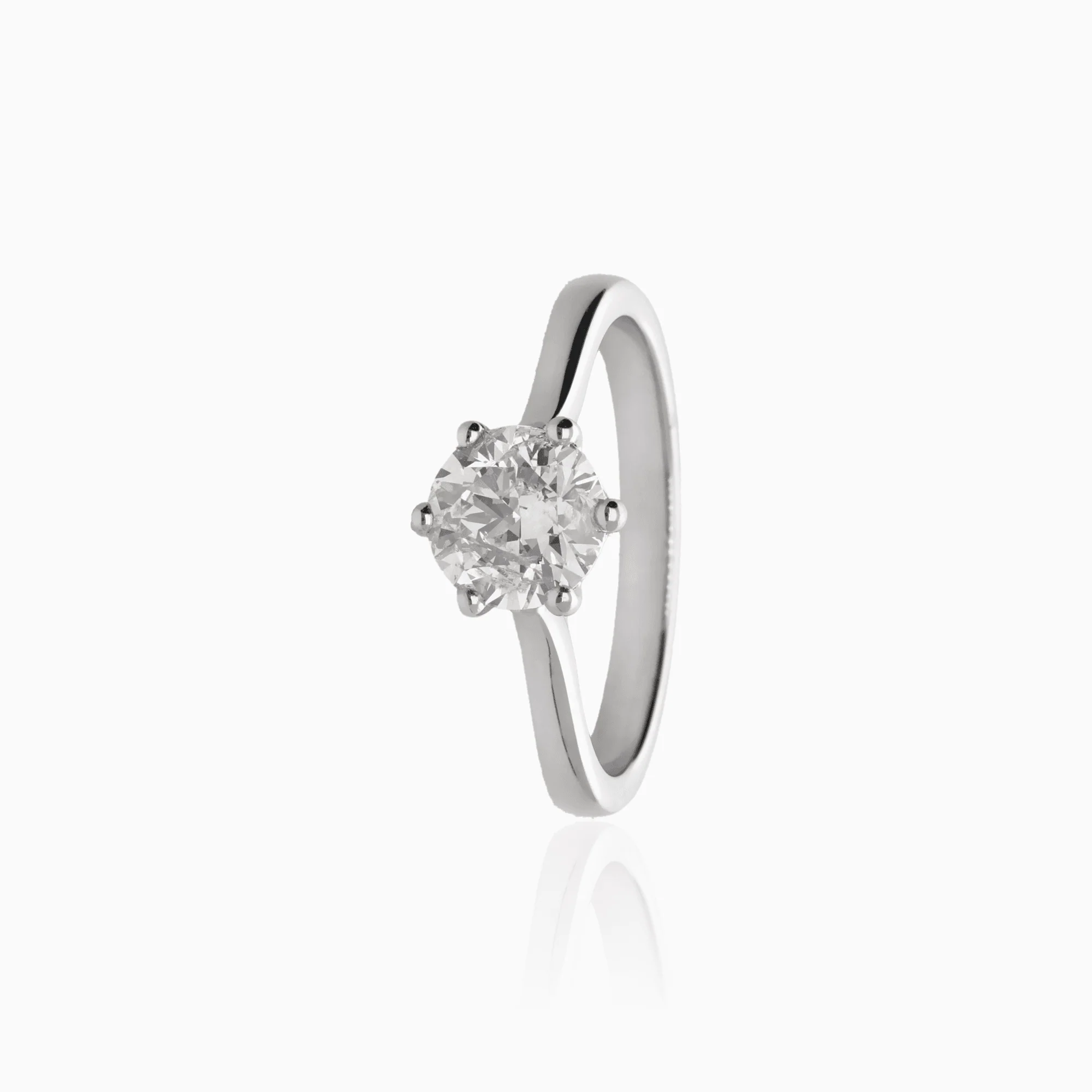 Solitaire ring 1.00ct 18K white gold