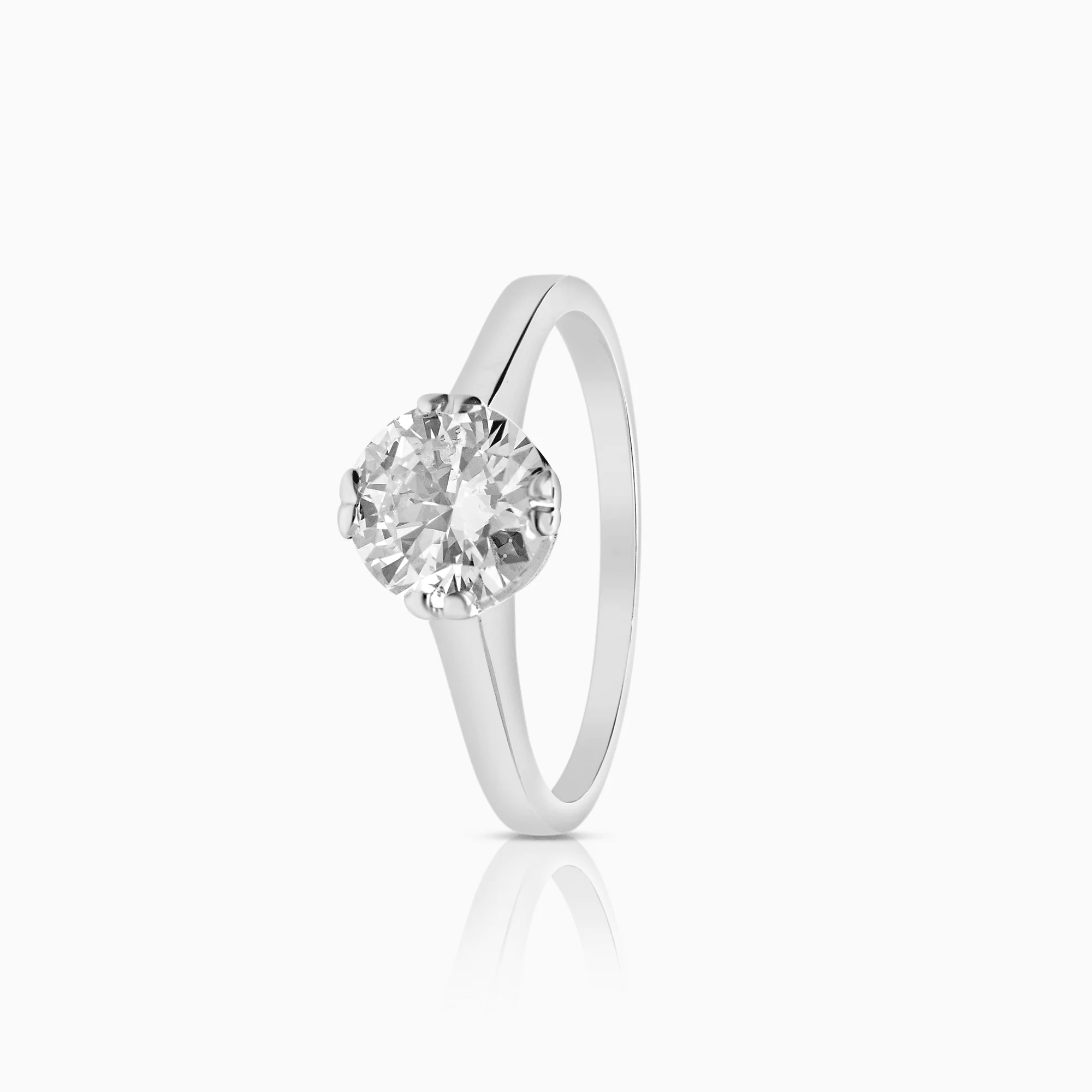 Solitaire ring 1.20ct 18K white gold