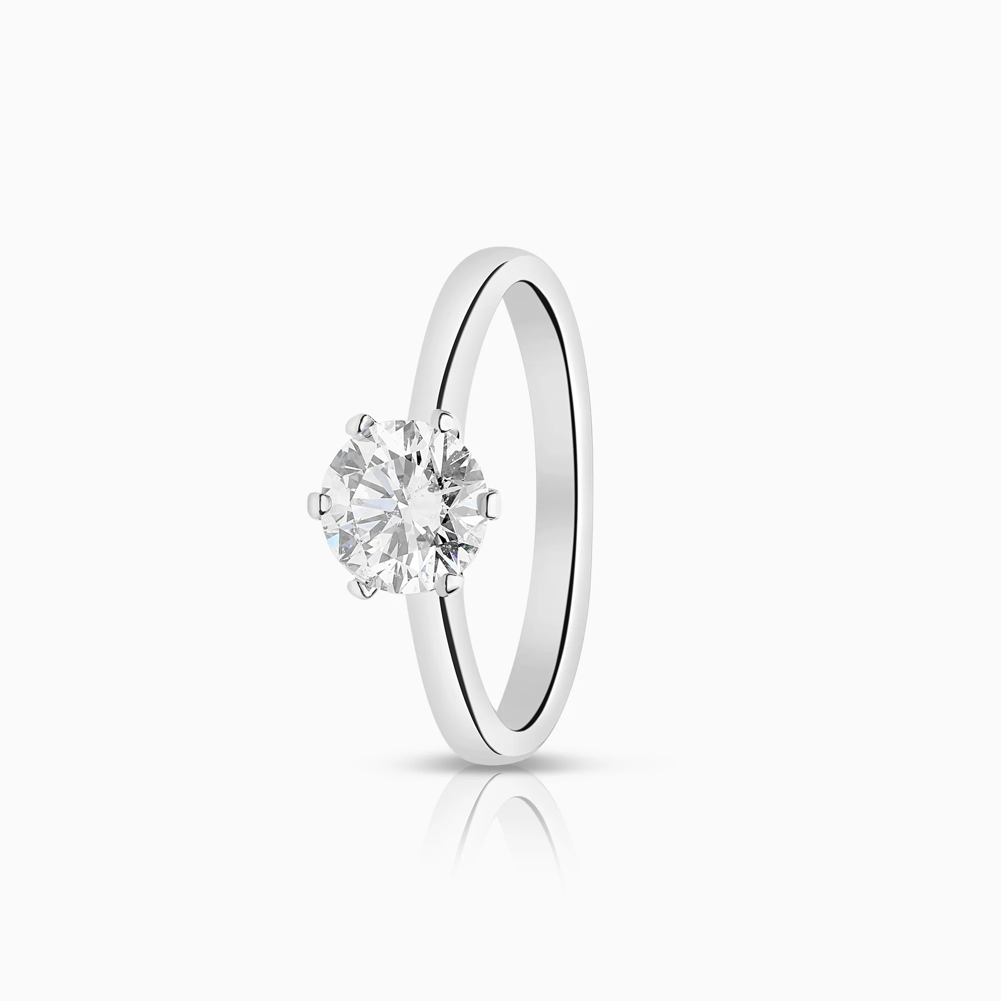 Solitaire ring 1.20ct 18K white gold