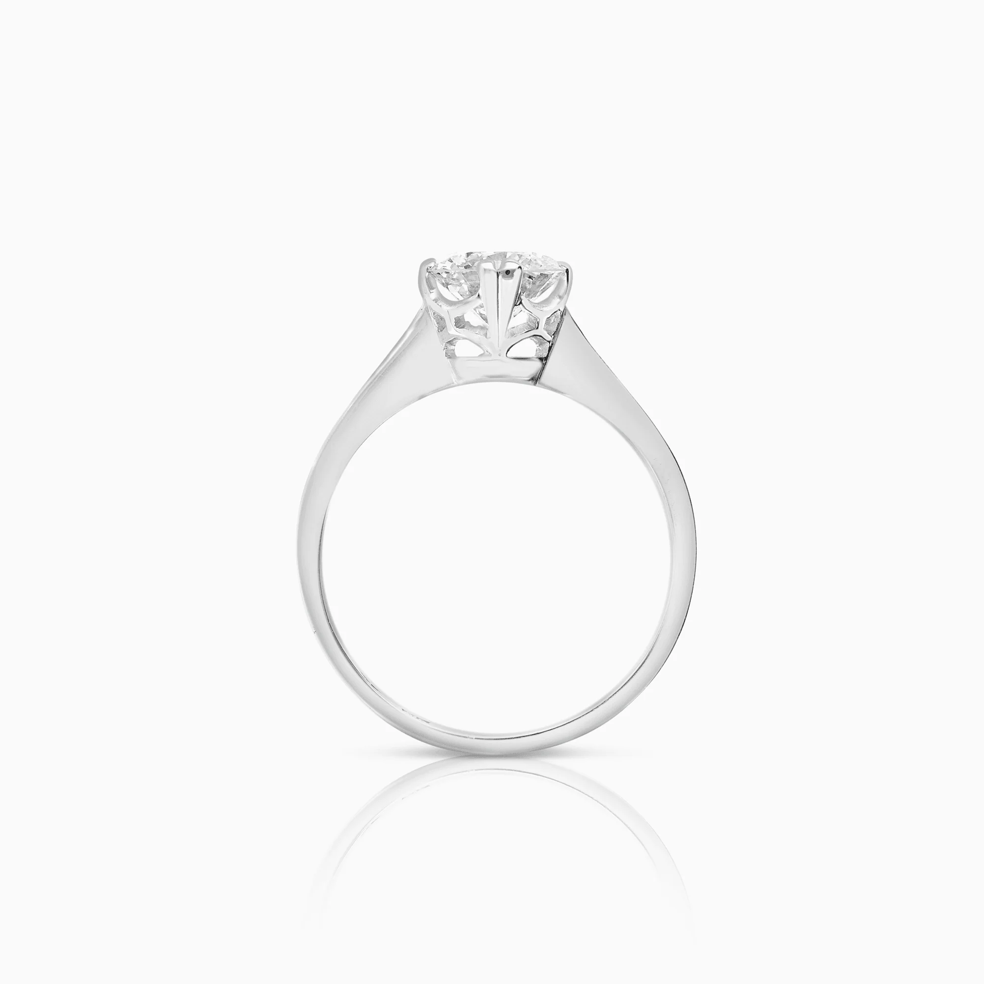 Solitaire ring 1.20ct 18K white gold - Image 3