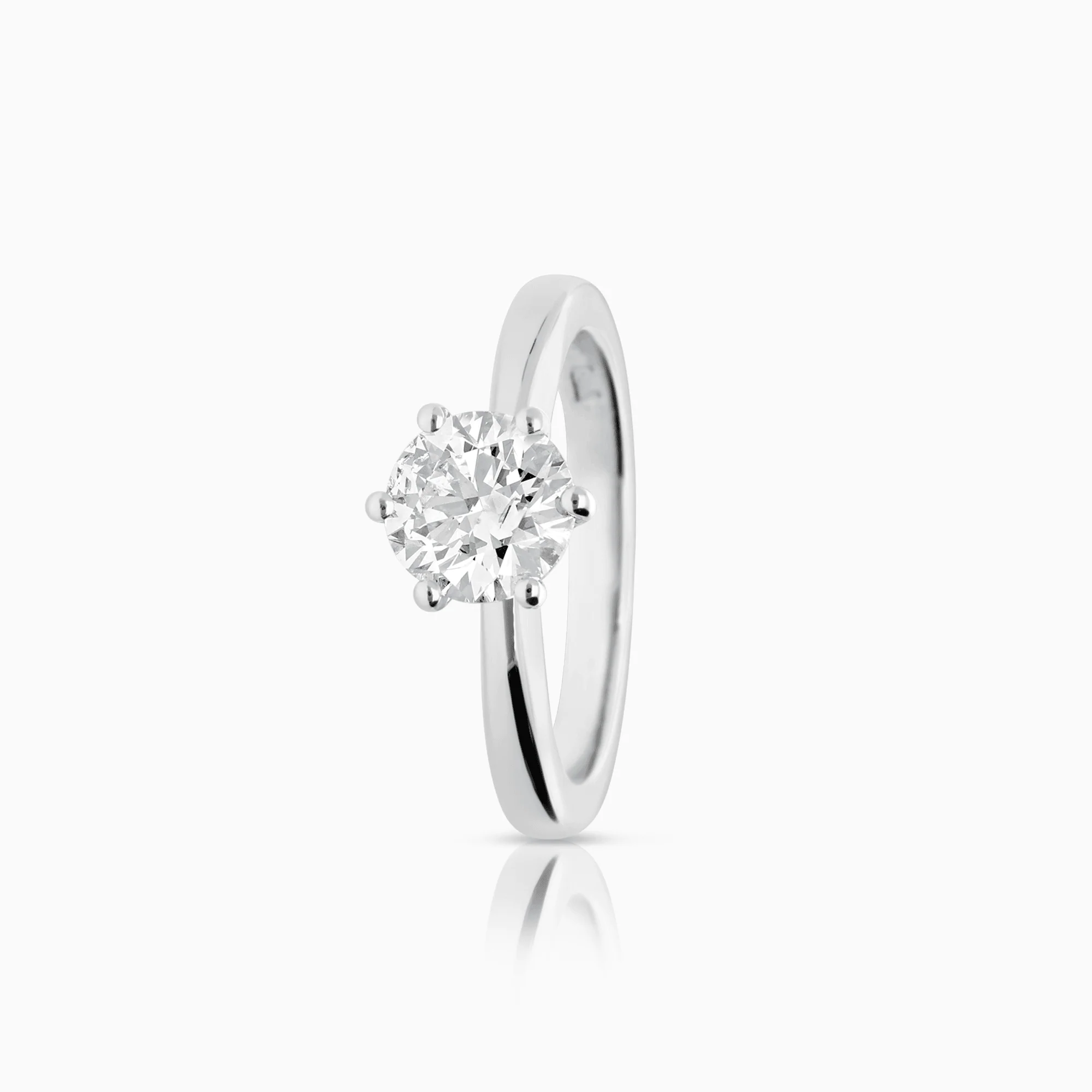 Solitaire Ring 1.30ct 18K White Gold