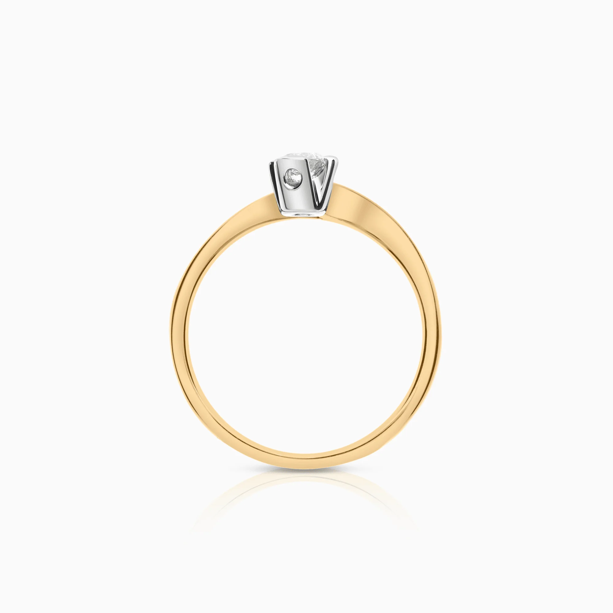 Solitaire ring 0.19ct 18K gold - Image 2