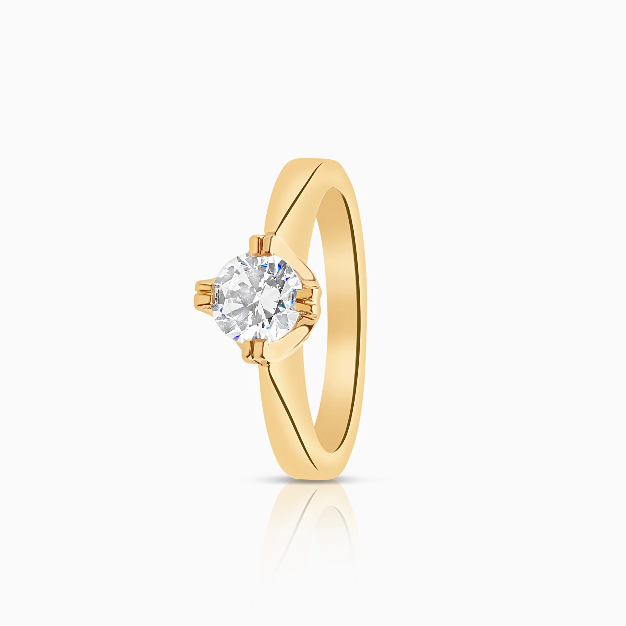 Solitaire ring 6.55g 18K gold