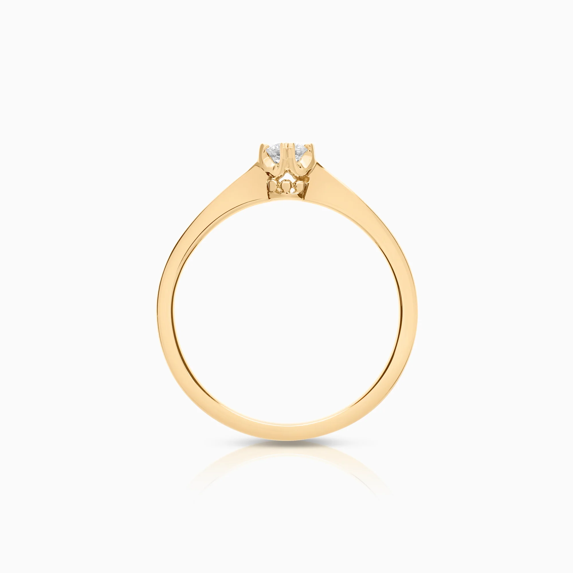 Solitaire ring cubic zirconia 2.91g 18K gold - Image 2