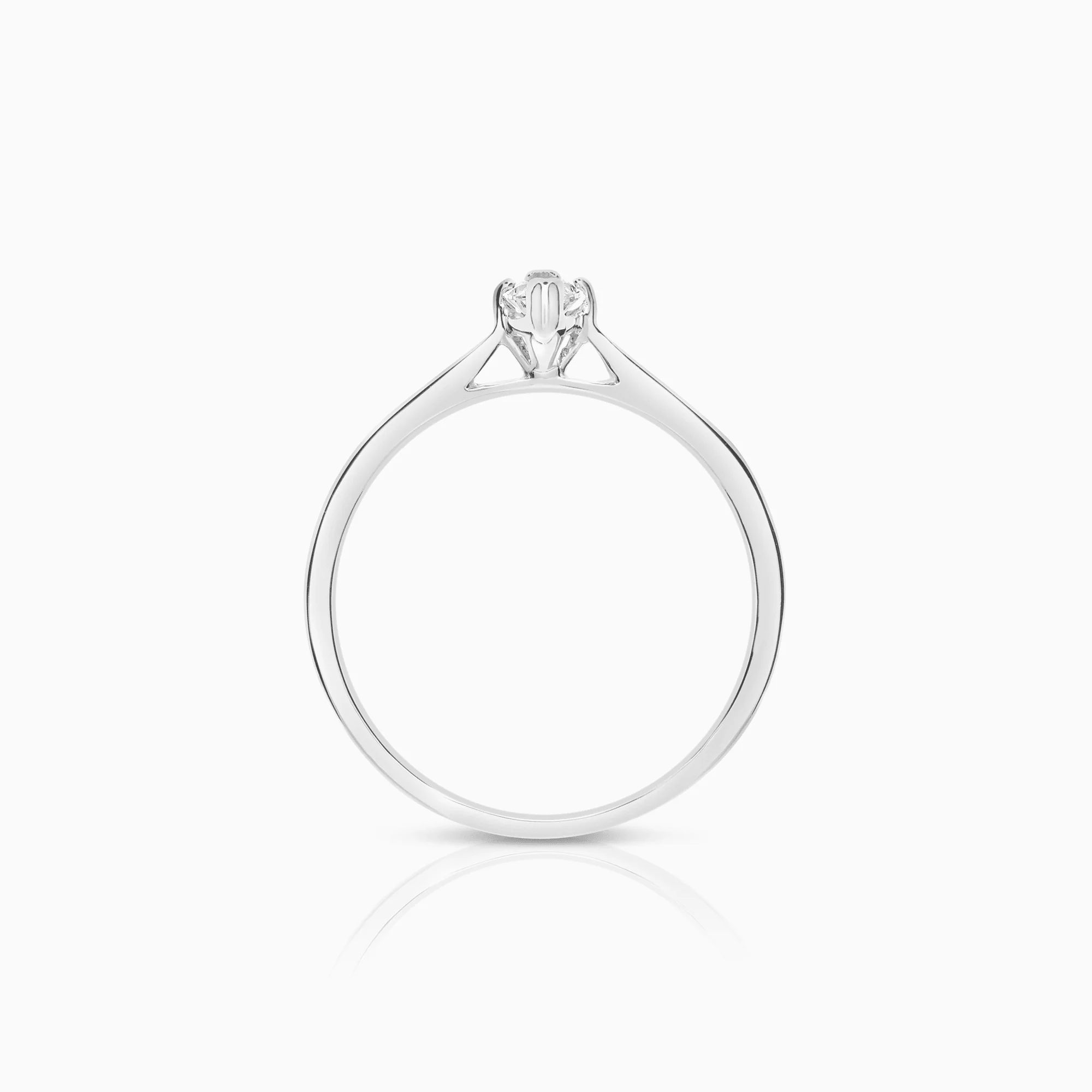 Solitaire Ring Marquise 0.27ct 18K White Gold GIA Certificate - Image 2