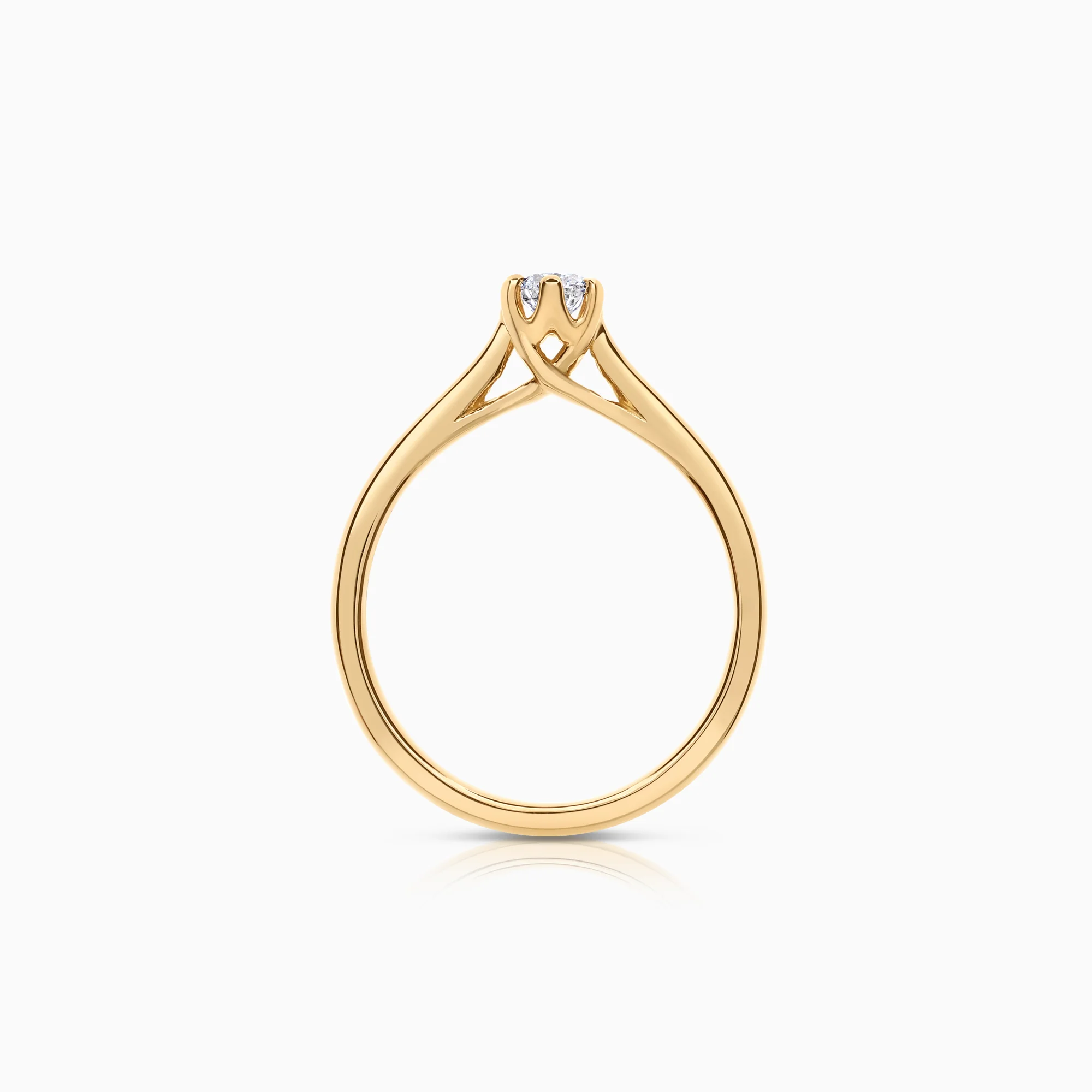 Solitaire ring with lab-grown diamond 0.22ct 18K gold - Image 2