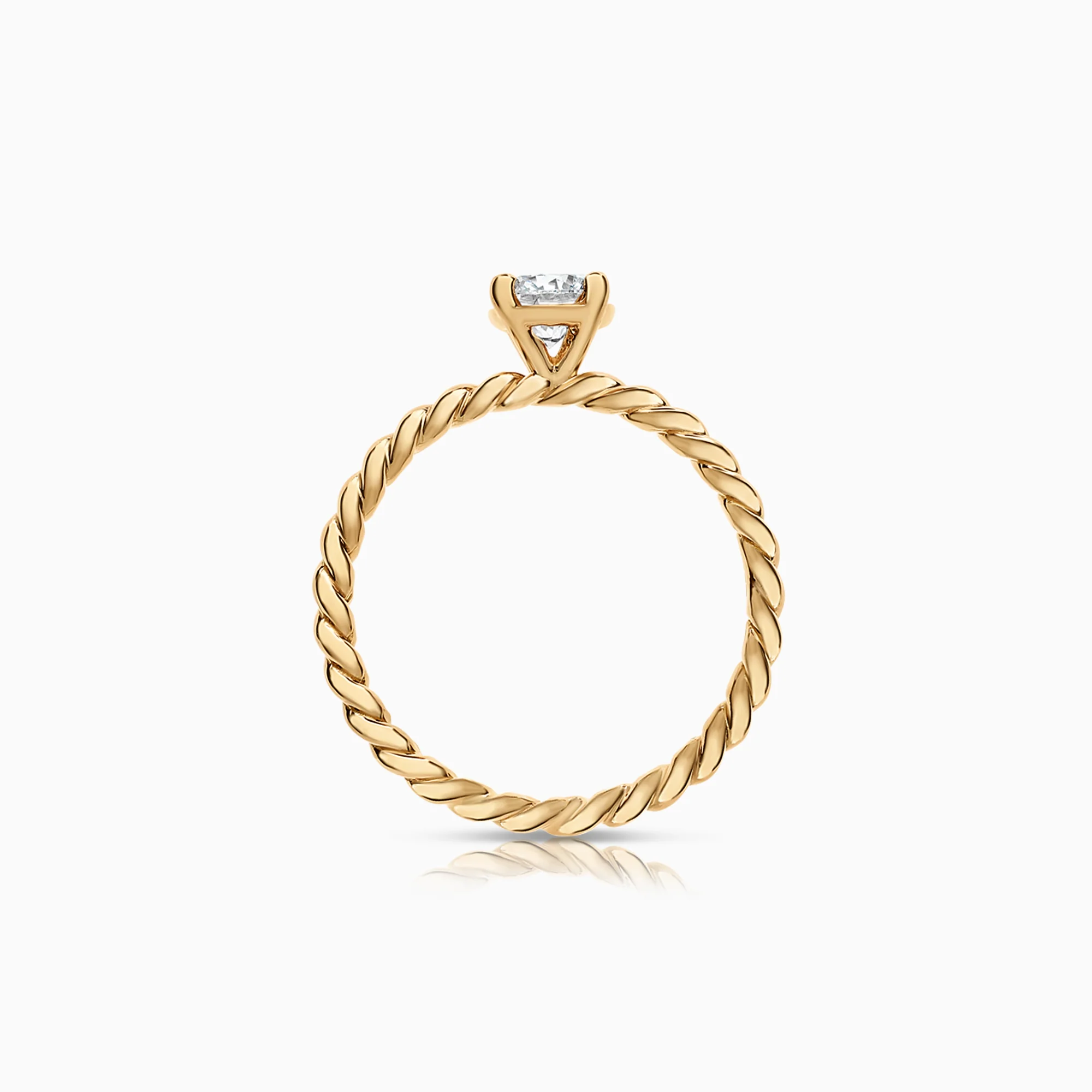 Solitaire ring with lab-grown diamond 0.40ct 18K gold - Image 2
