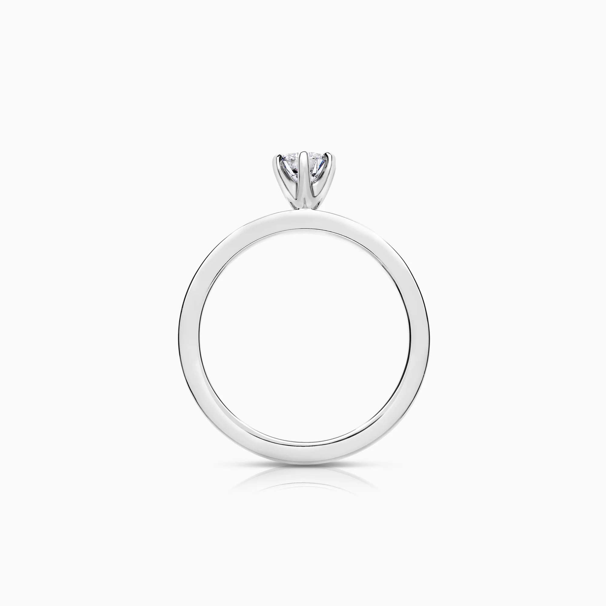 Solitaire ring with lab-grown diamond 0.40ct 18K white gold - Image 2