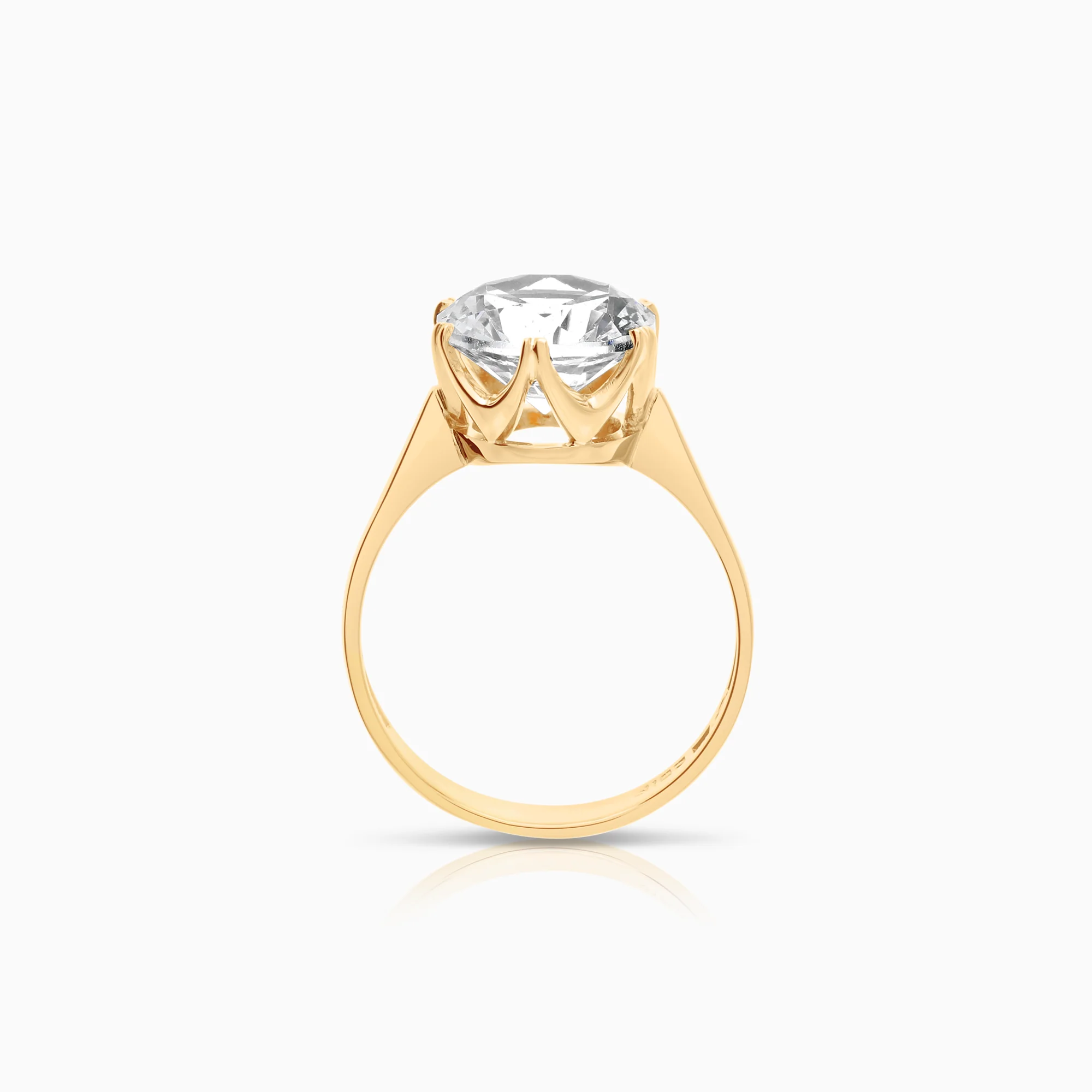 Solitaire ring synthetic spinel 3.66g 18K gold - Image 2