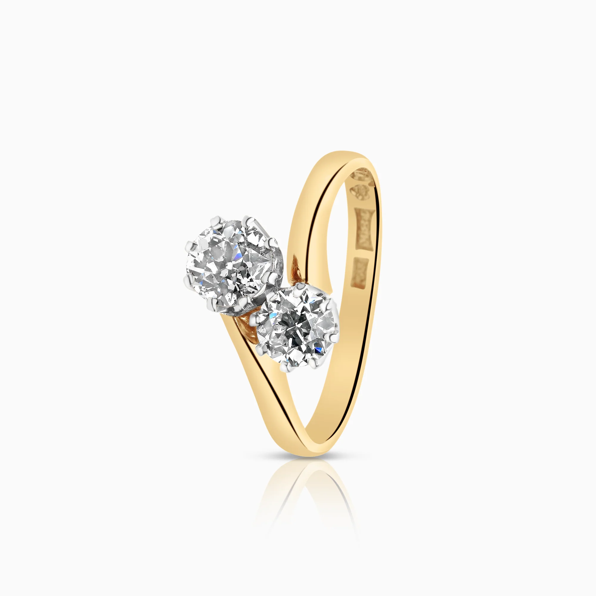 Sibling ring 1.19ct 18K gold
